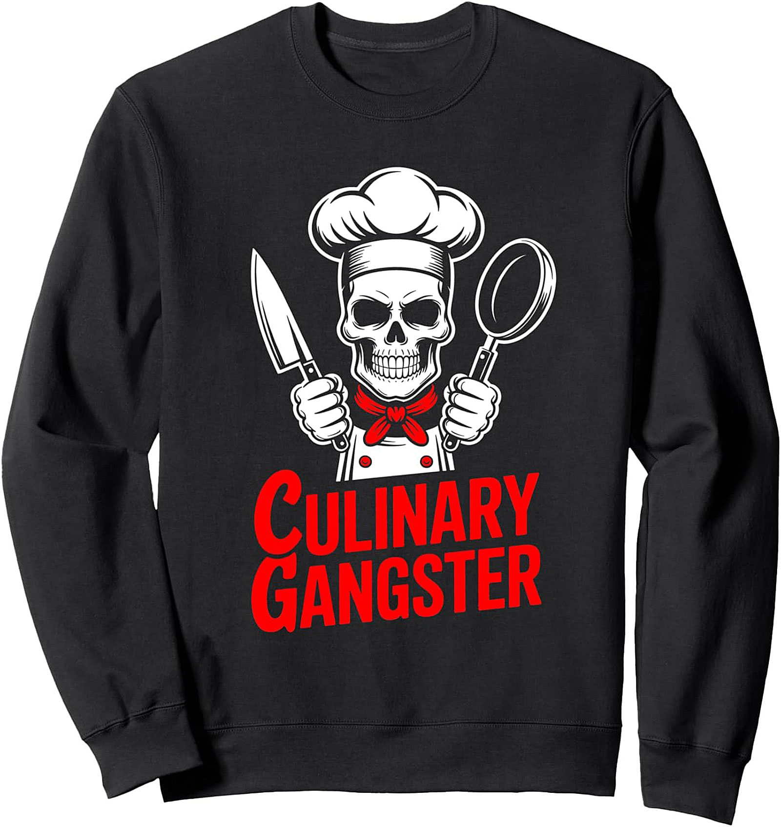 Culinary Gangster T-shirt Funny Chef Skull Graphic Tee