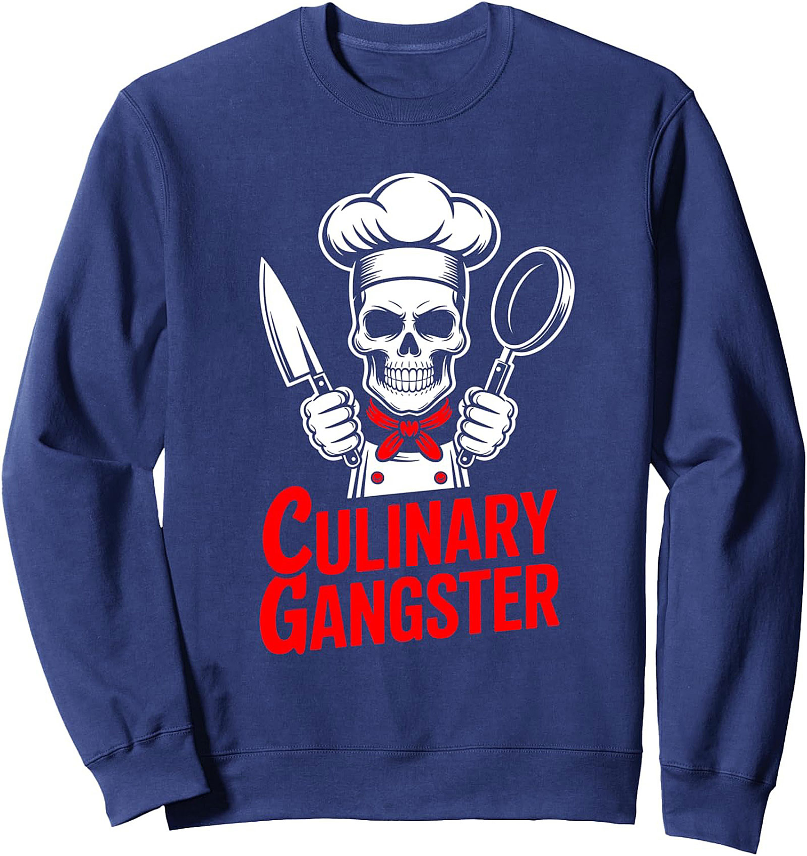 Culinary Gangster T-shirt Funny Chef Skull Graphic Tee