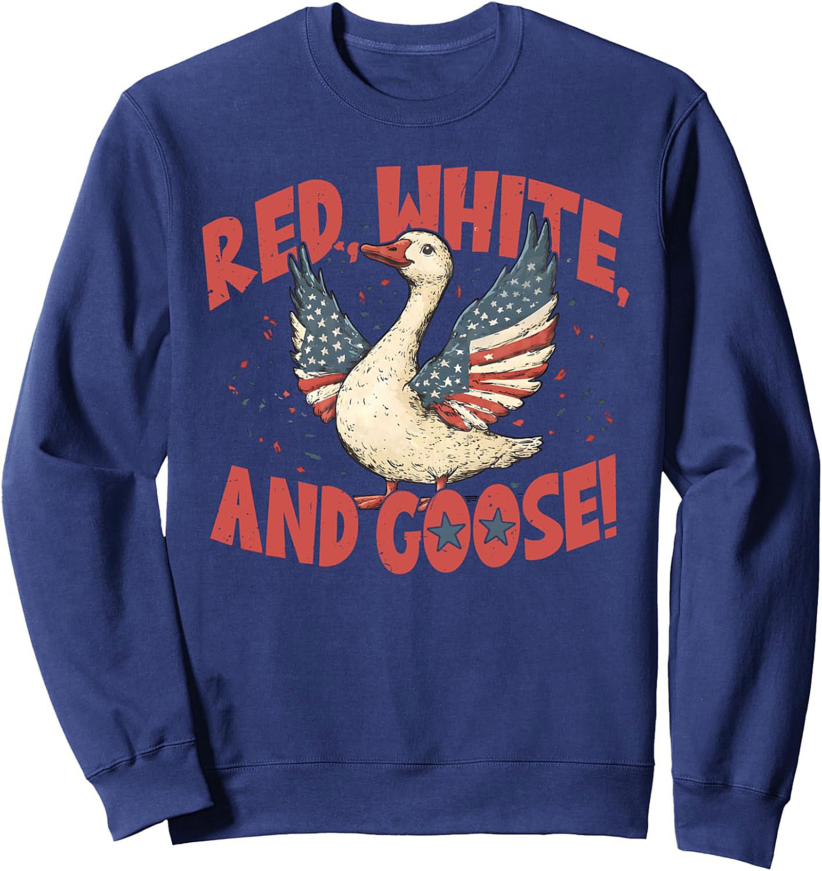 Red, White, and Goose! Patriotic Crewneck Sweatshirt