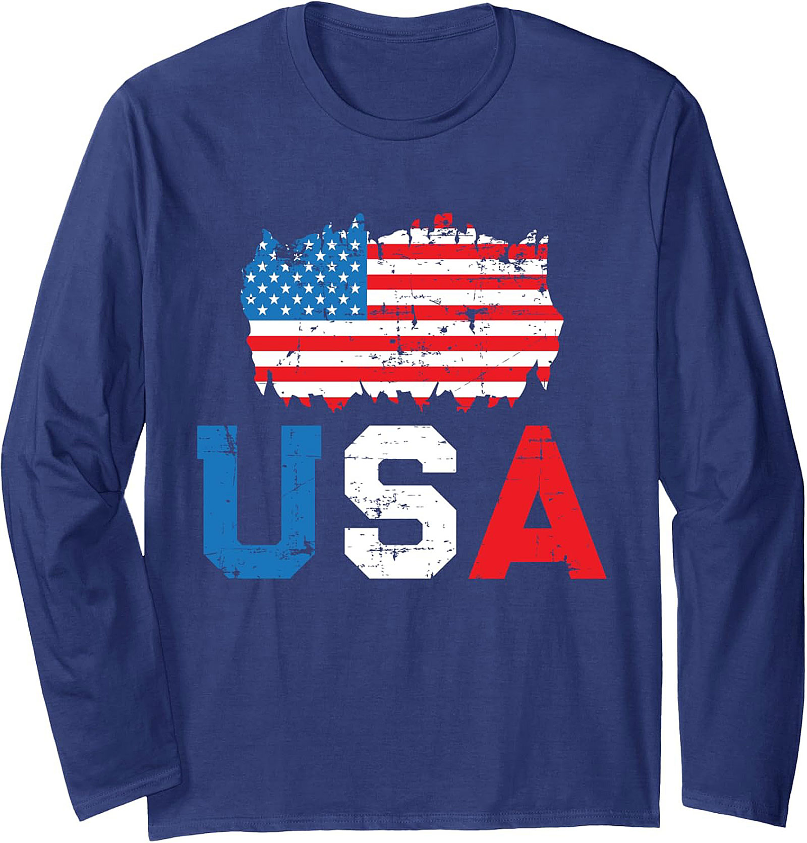 Patriotic USA Crewneck Sweatshirt | Vintage American Flag