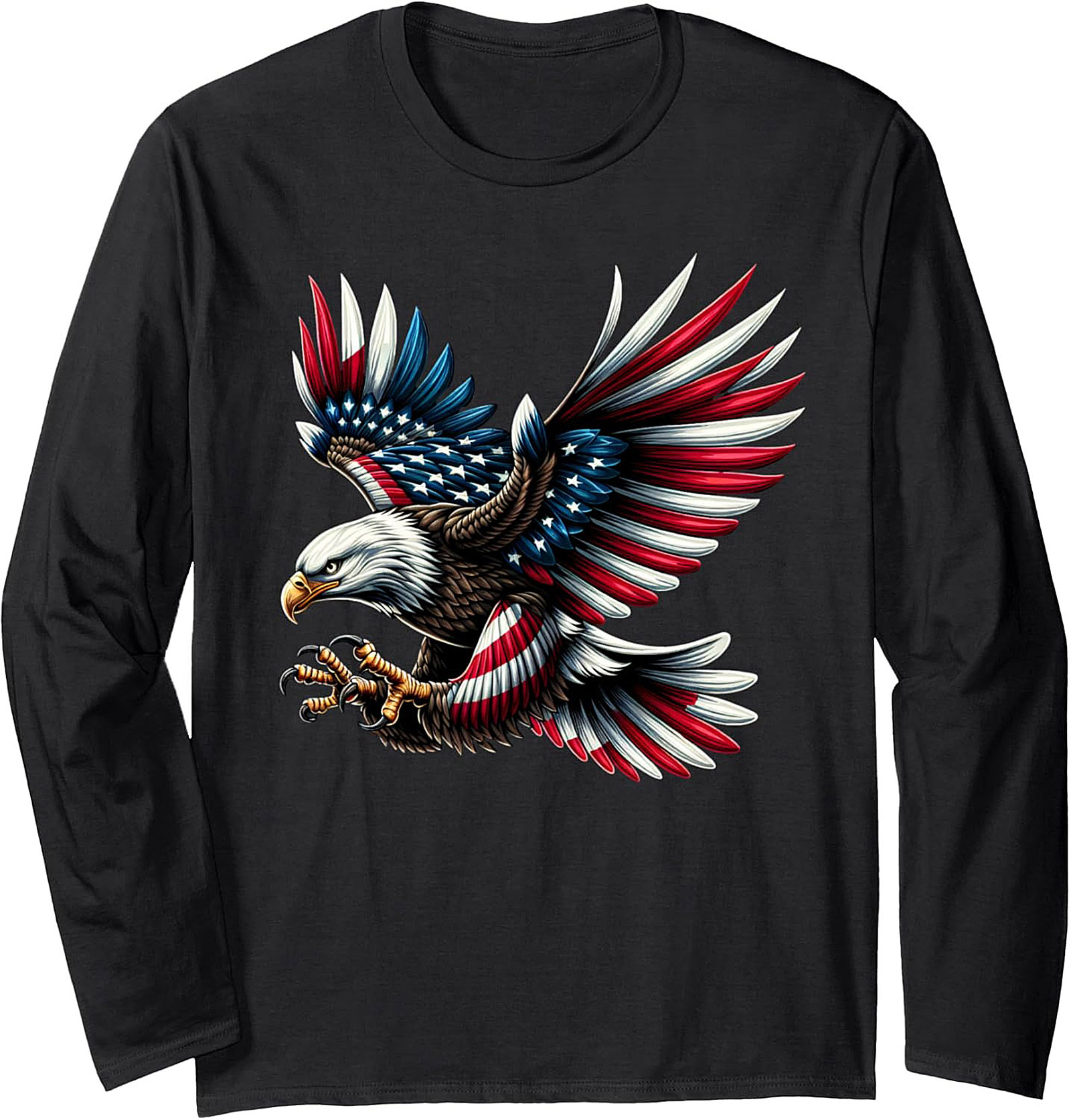 Patriotic Eagle Graphic Sweatshirt | American Flag Crewneck