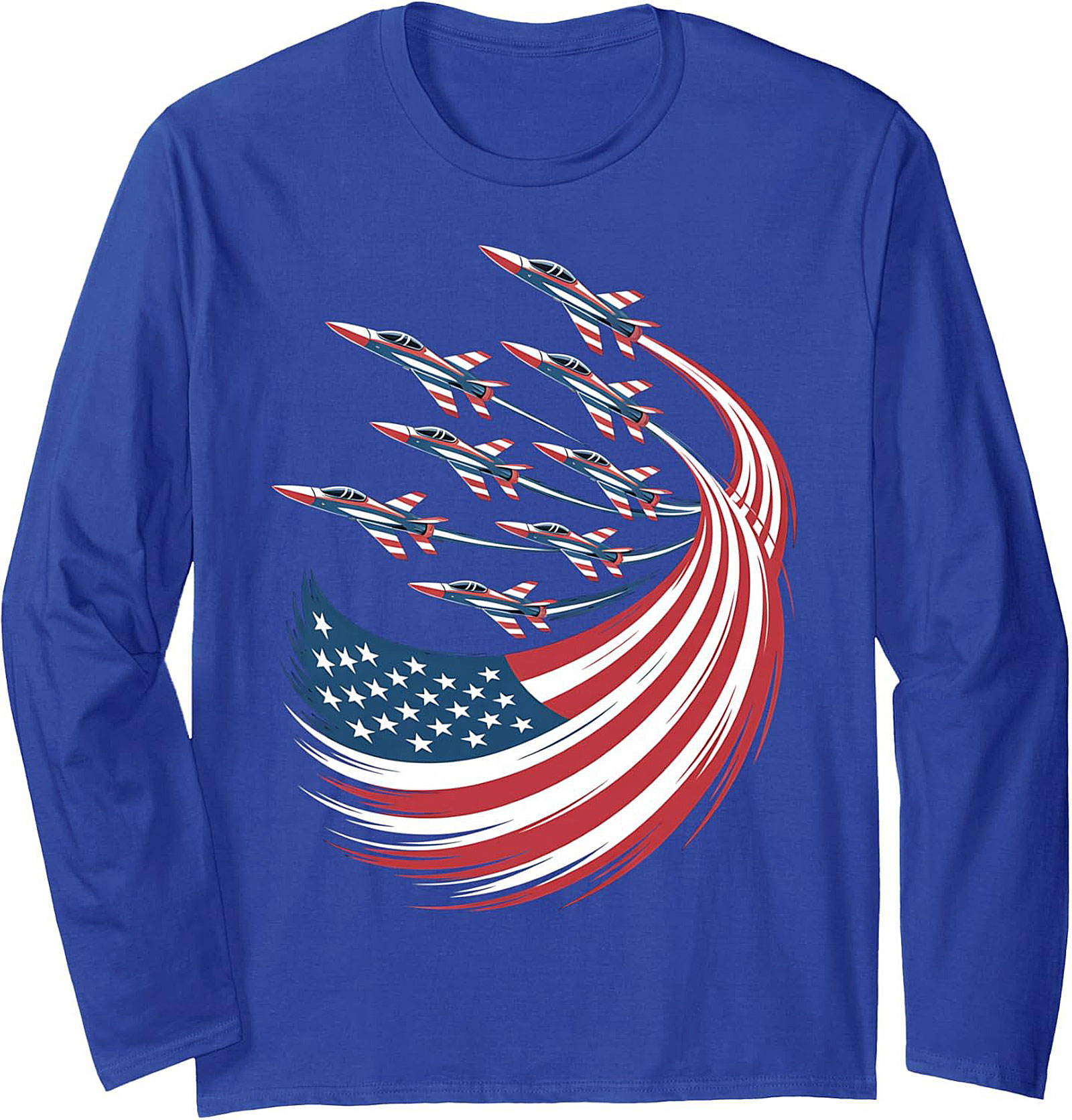 Patriotic Jet Fighter Sweatshirt | American Flag Crewneck