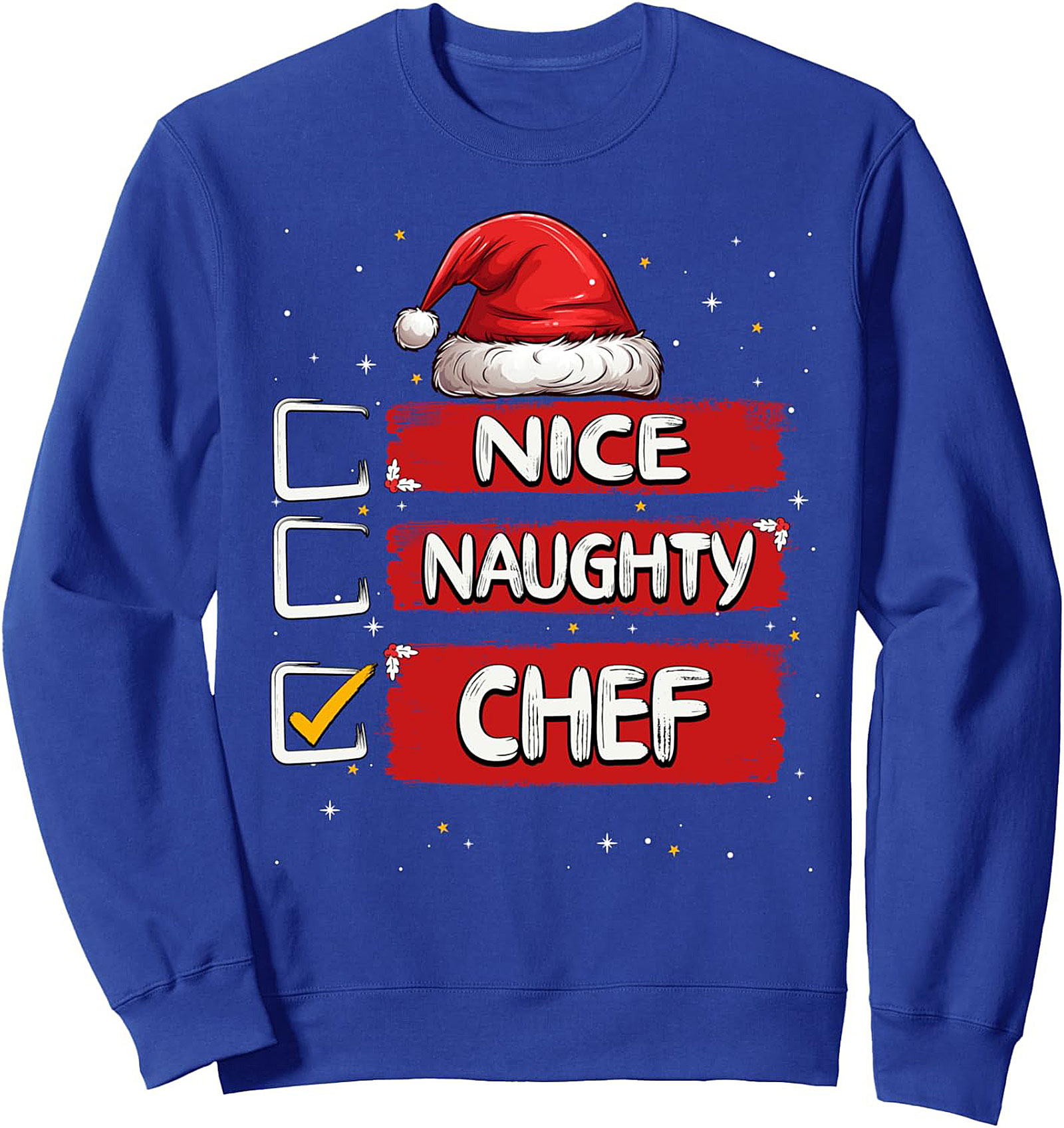 Funny Chef Christmas T-shirt Nice Naughty Cooking Tee