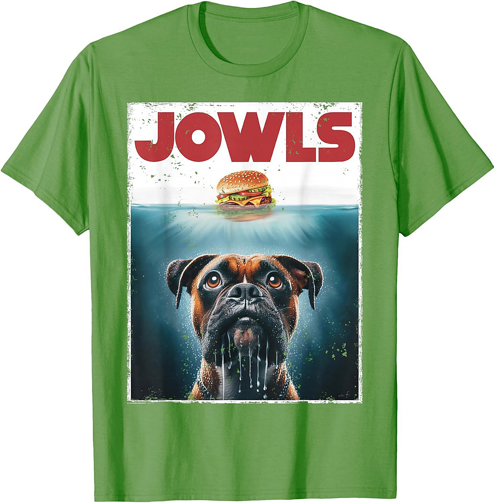 Boxer Dog Jowls Funny T-Shirt | Jaws Movie Parody Graphic Tee