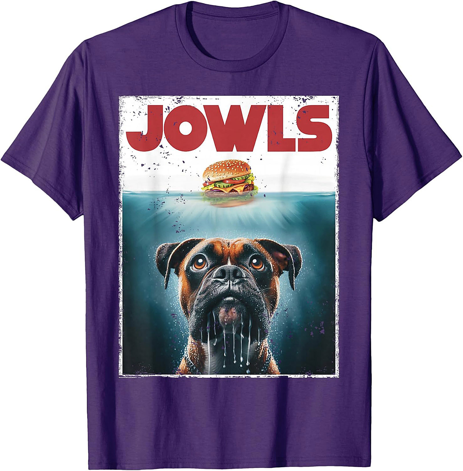 Boxer Dog Jowls Funny T-Shirt | Jaws Movie Parody Graphic Tee