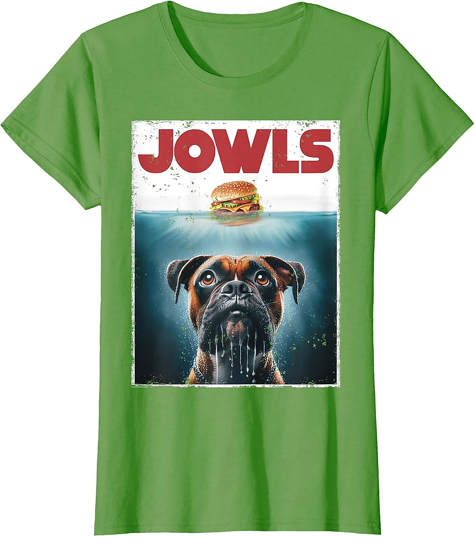 Boxer Dog Jowls Funny T-Shirt | Jaws Movie Parody Graphic Tee