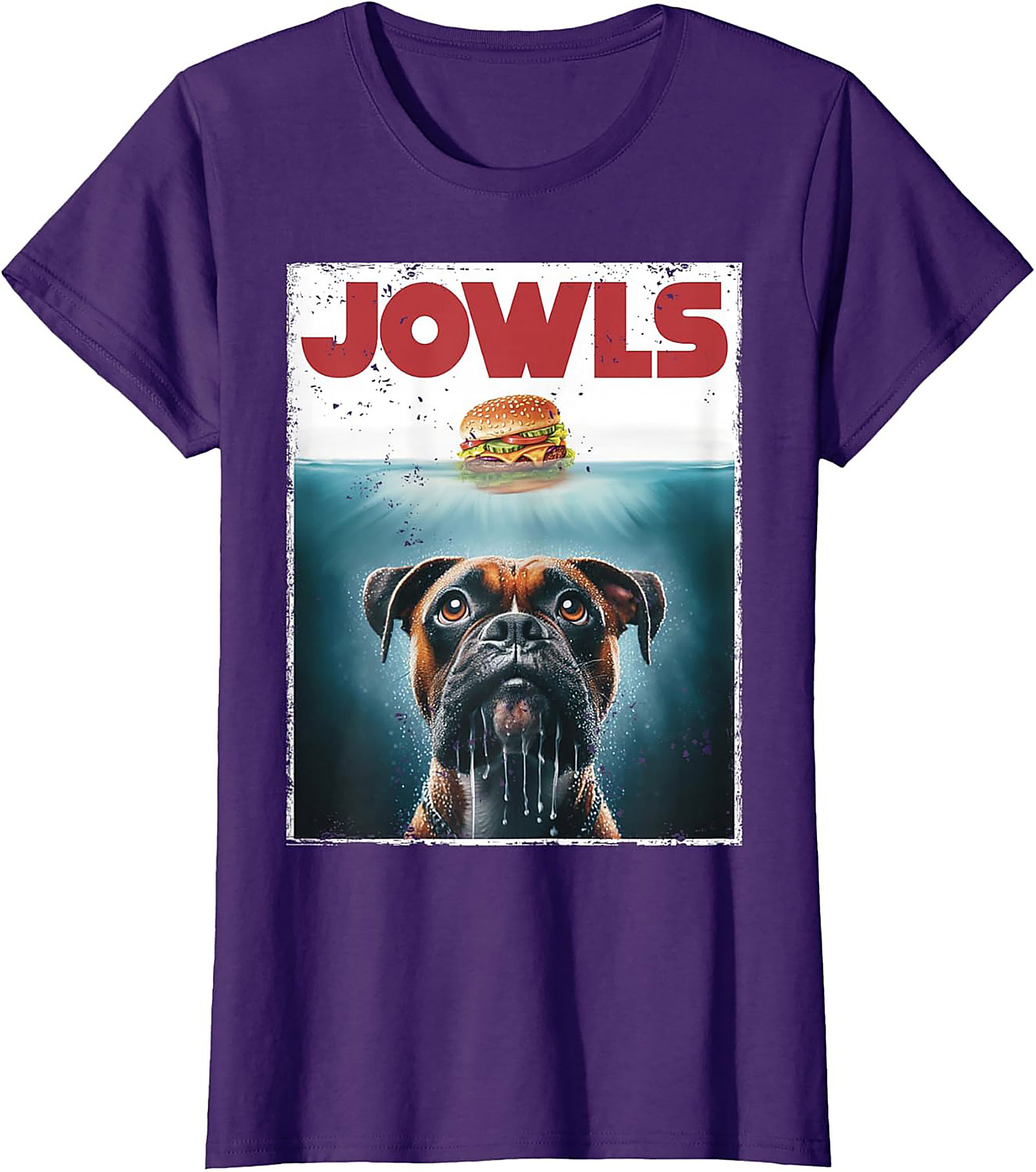 Boxer Dog Jowls Funny T-Shirt | Jaws Movie Parody Graphic Tee