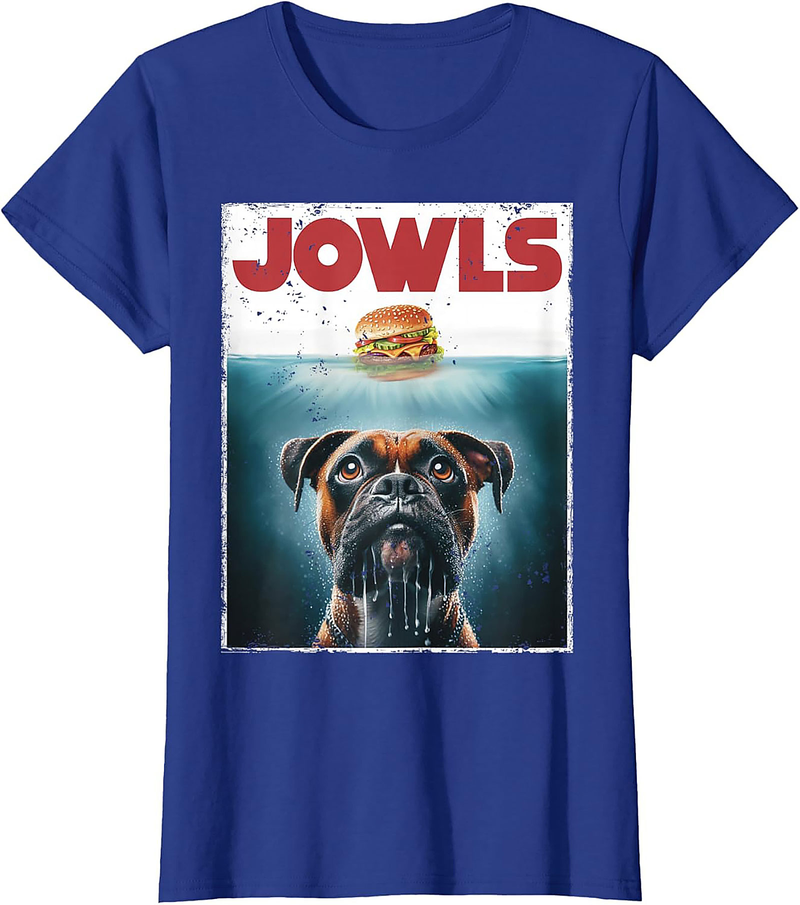 Boxer Dog Jowls Funny T-Shirt | Jaws Movie Parody Graphic Tee