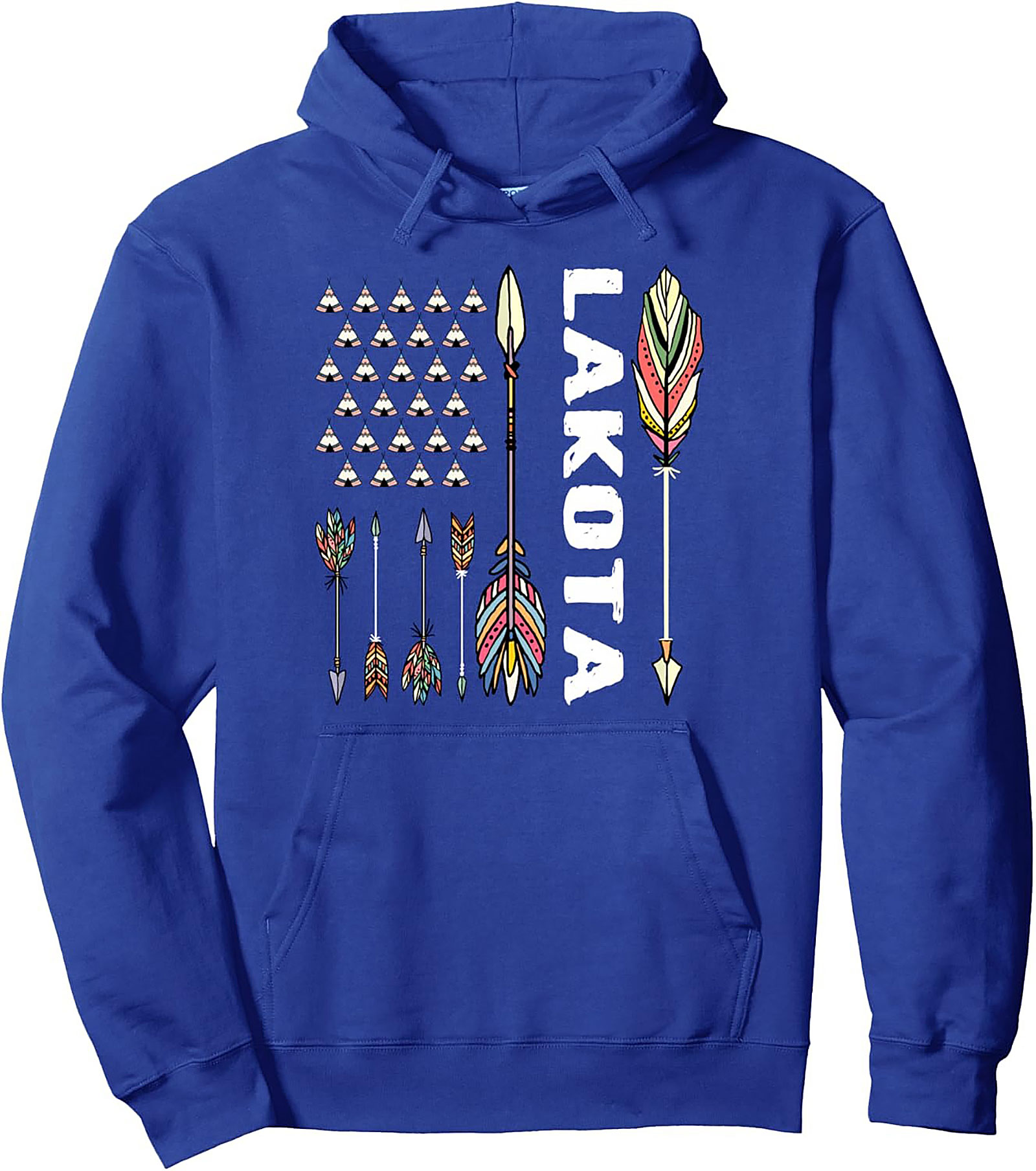 Lakota Heritage Pullover Hoodie Tribal Arrows Graphic