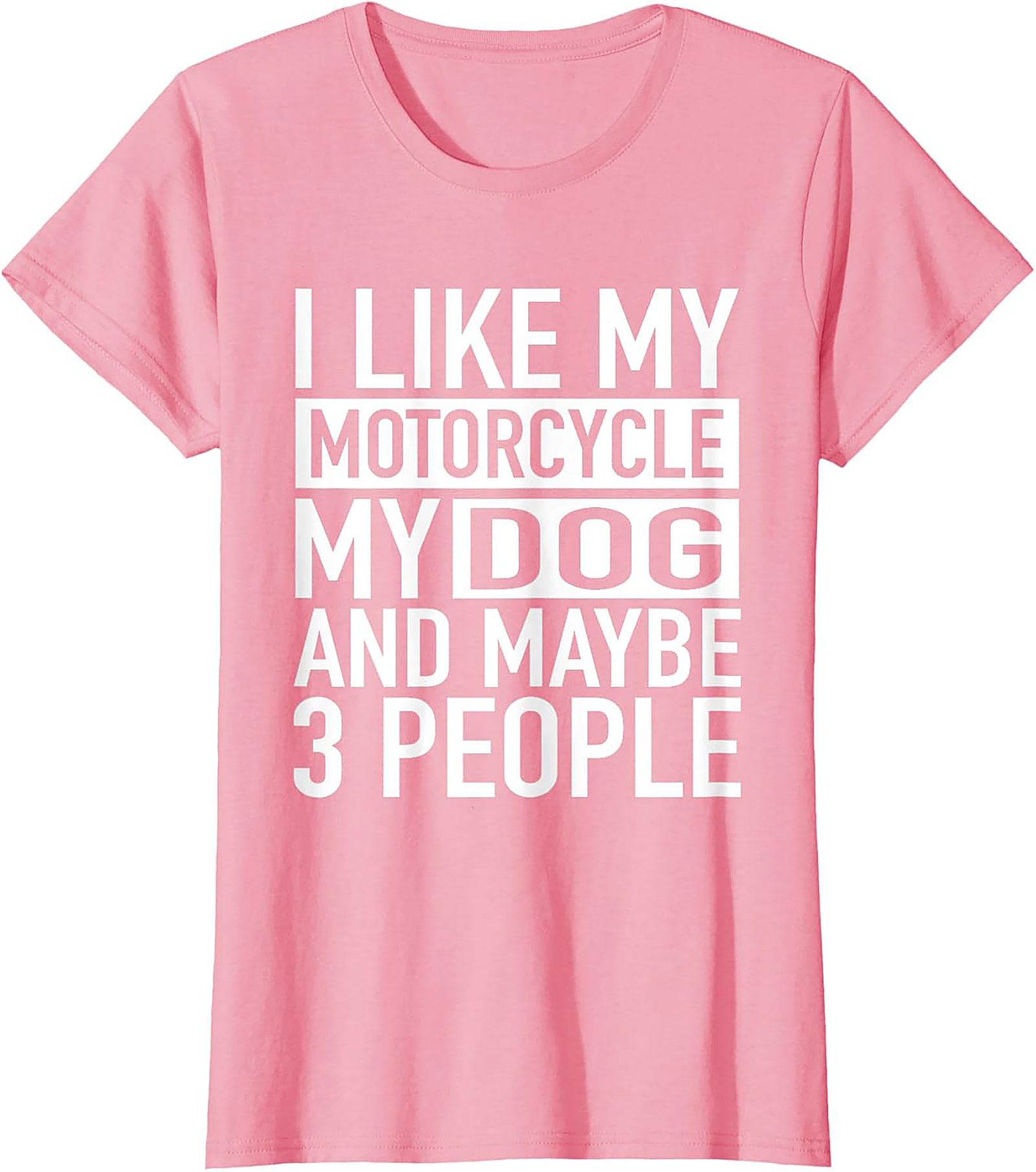 I Like My Motorcycle My Dog and Maybe 3 People T-Shirt | Funny Biker Graphic Tee