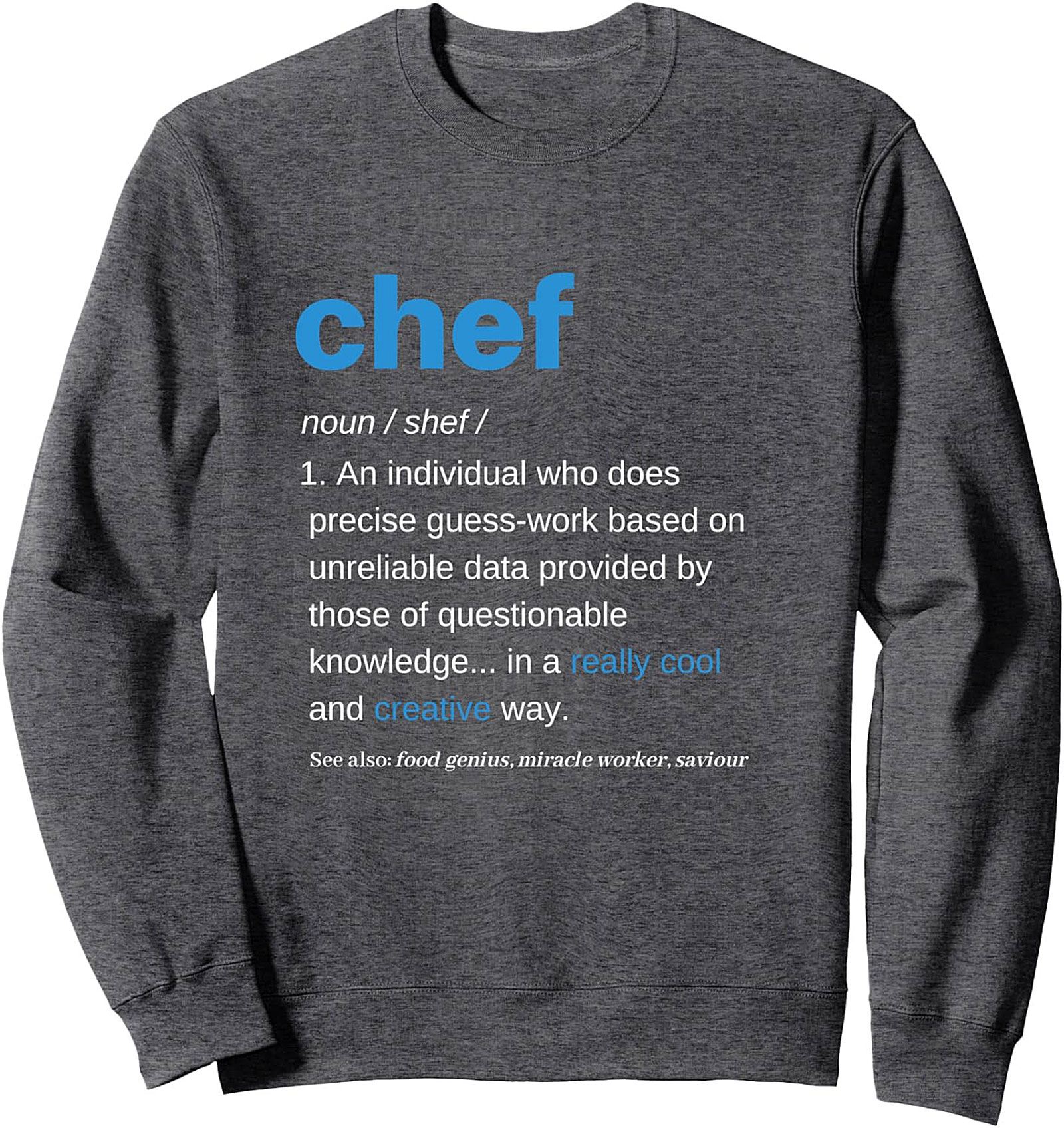Funny Chef Definition Graphic Tee Soft Cotton Unisex Shirt