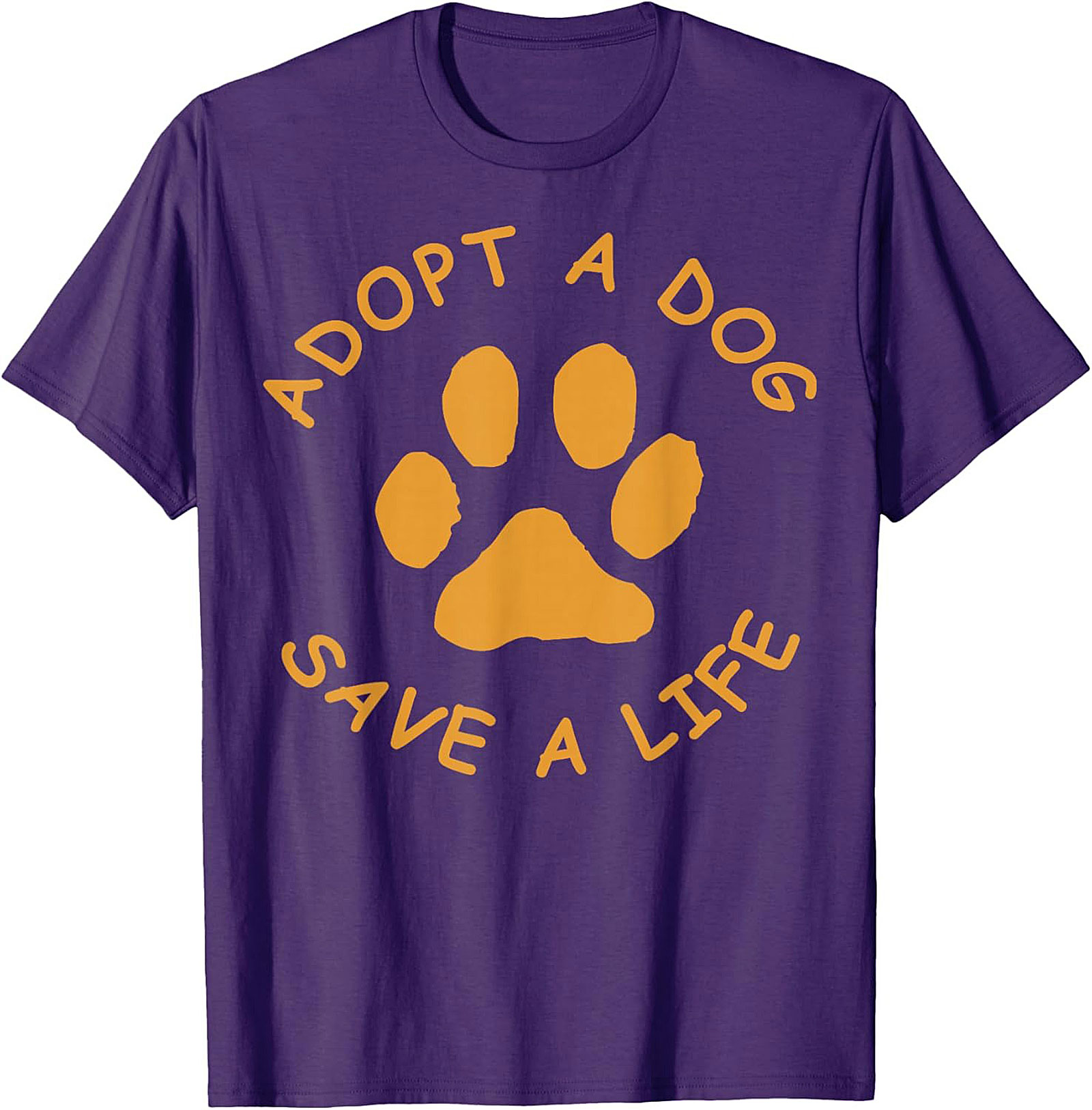 Adopt A Dog Save A Life Paw Print Dog Adoption T-Shirt