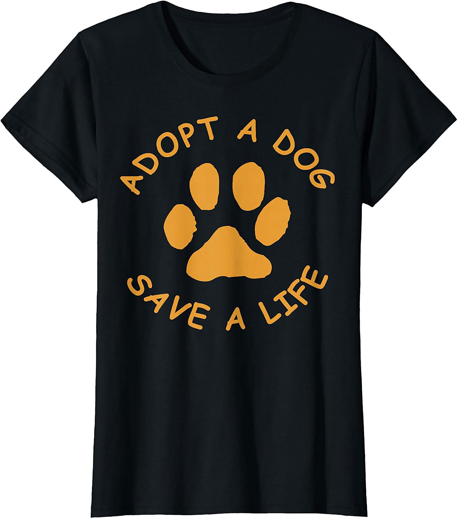 Adopt A Dog Save A Life Paw Print Dog Adoption T-Shirt