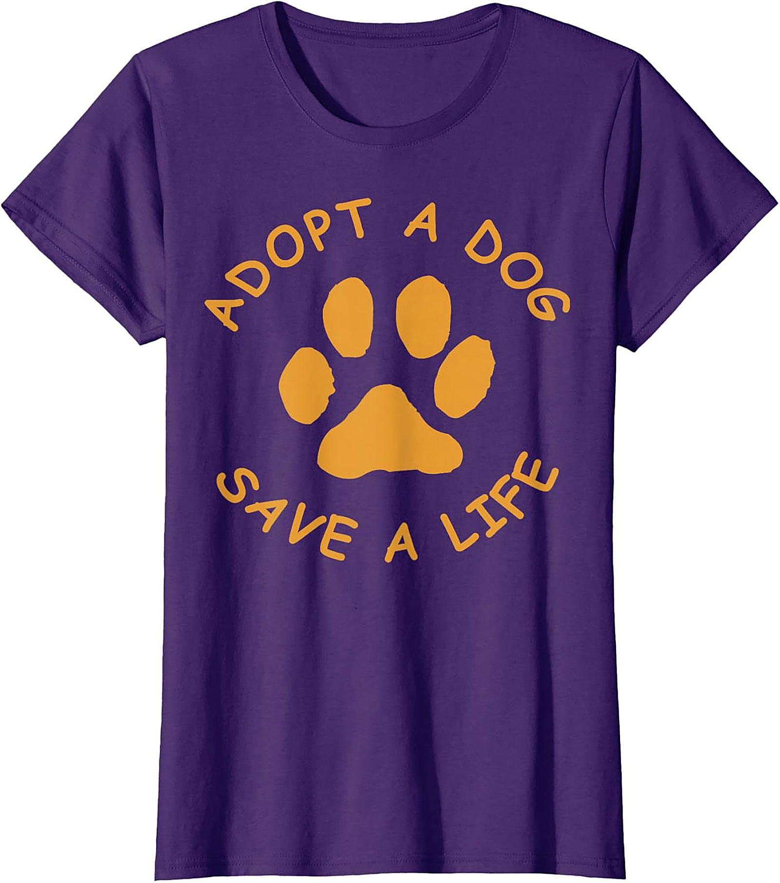 Adopt A Dog Save A Life Paw Print Dog Adoption T-Shirt