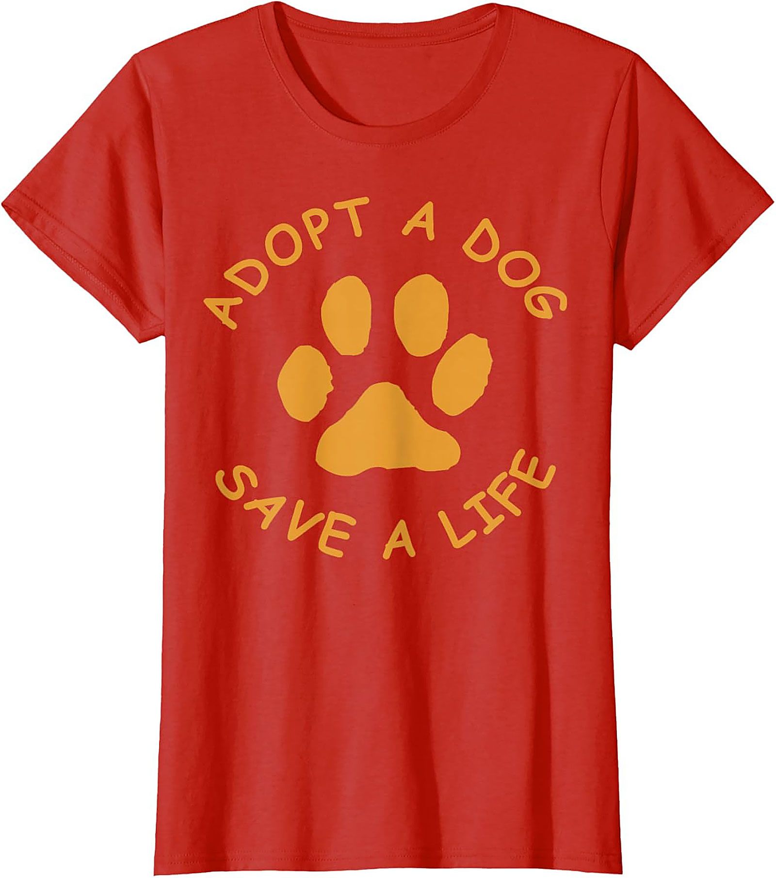 Adopt A Dog Save A Life Paw Print Dog Adoption T-Shirt