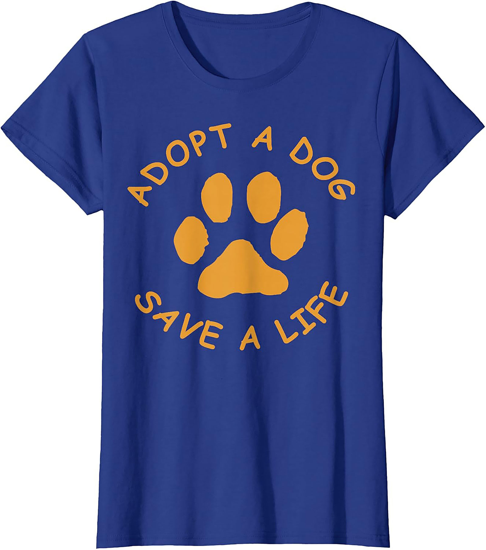 Adopt A Dog Save A Life Paw Print Dog Adoption T-Shirt