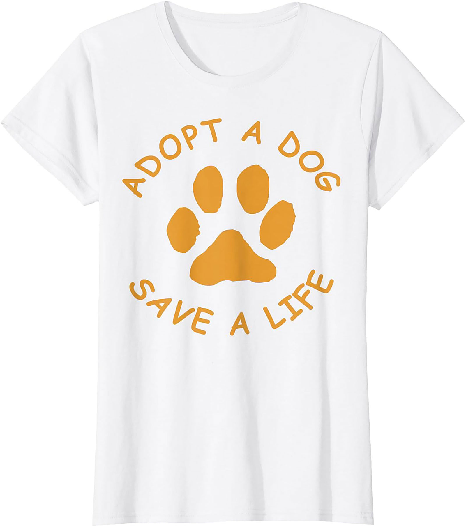 Adopt A Dog Save A Life Paw Print Dog Adoption T-Shirt