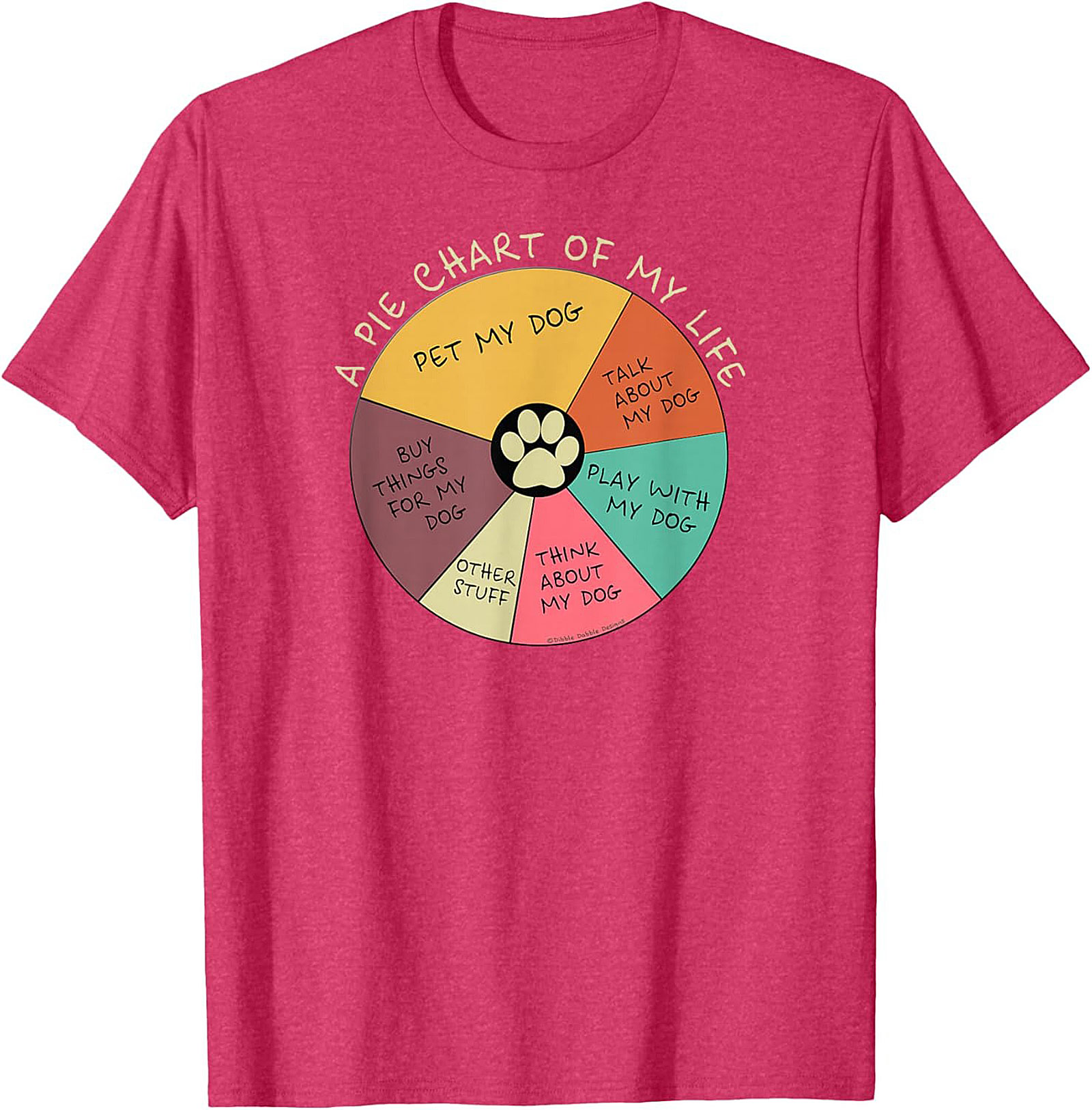 Dog Lover Pie Chart T-shirt: My Life Revolves Around My Dog Graphic Tee