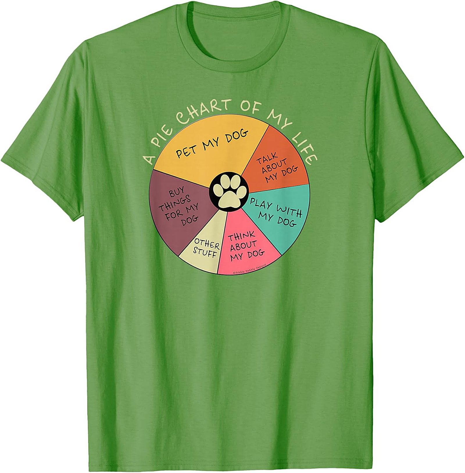 Dog Lover Pie Chart T-shirt: My Life Revolves Around My Dog Graphic Tee