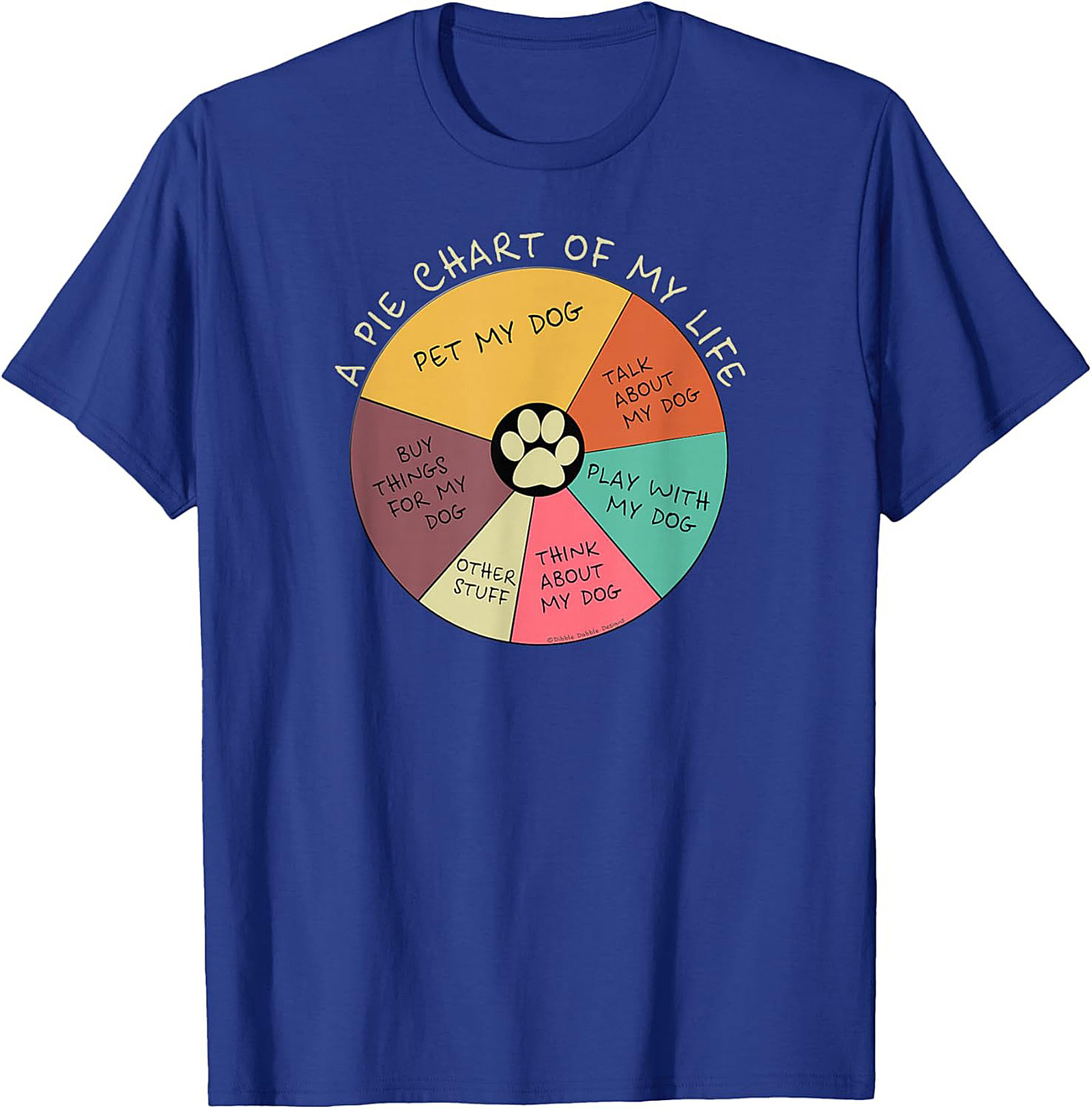 Dog Lover Pie Chart T-shirt: My Life Revolves Around My Dog Graphic Tee