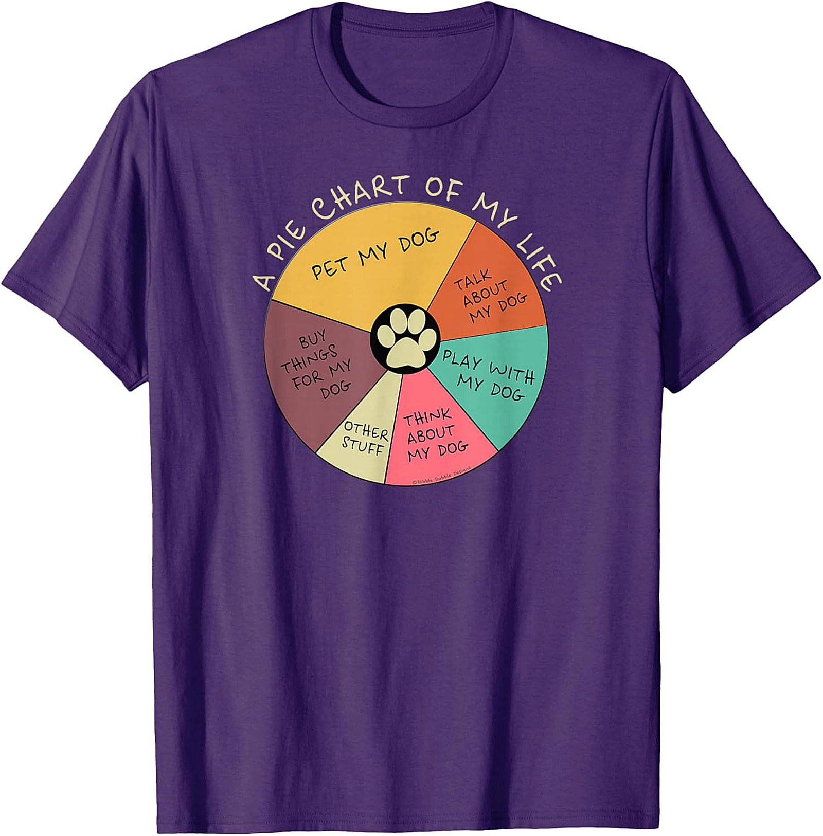 Dog Lover Pie Chart T-shirt: My Life Revolves Around My Dog Graphic Tee