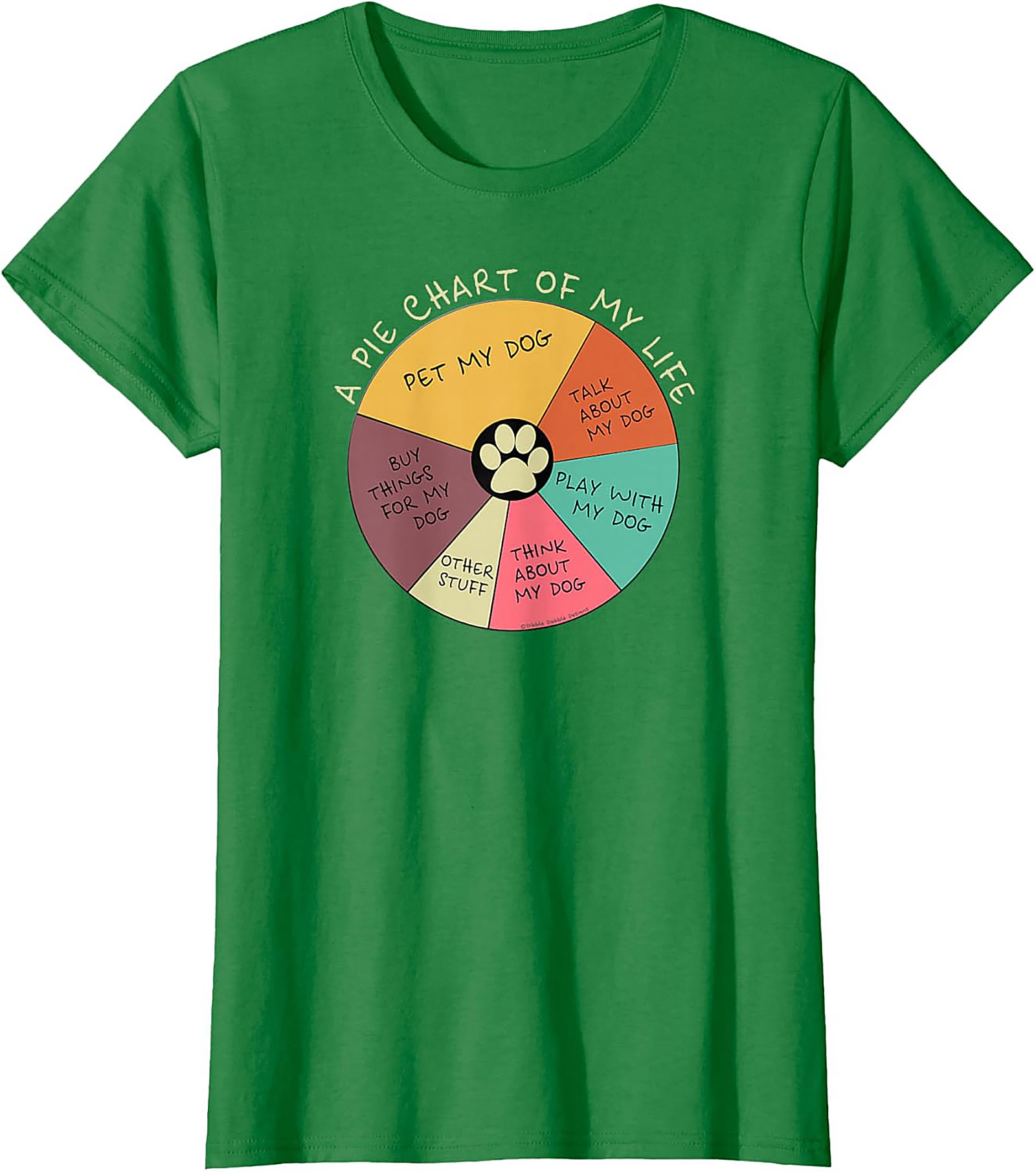 Dog Lover Pie Chart T-shirt: My Life Revolves Around My Dog Graphic Tee