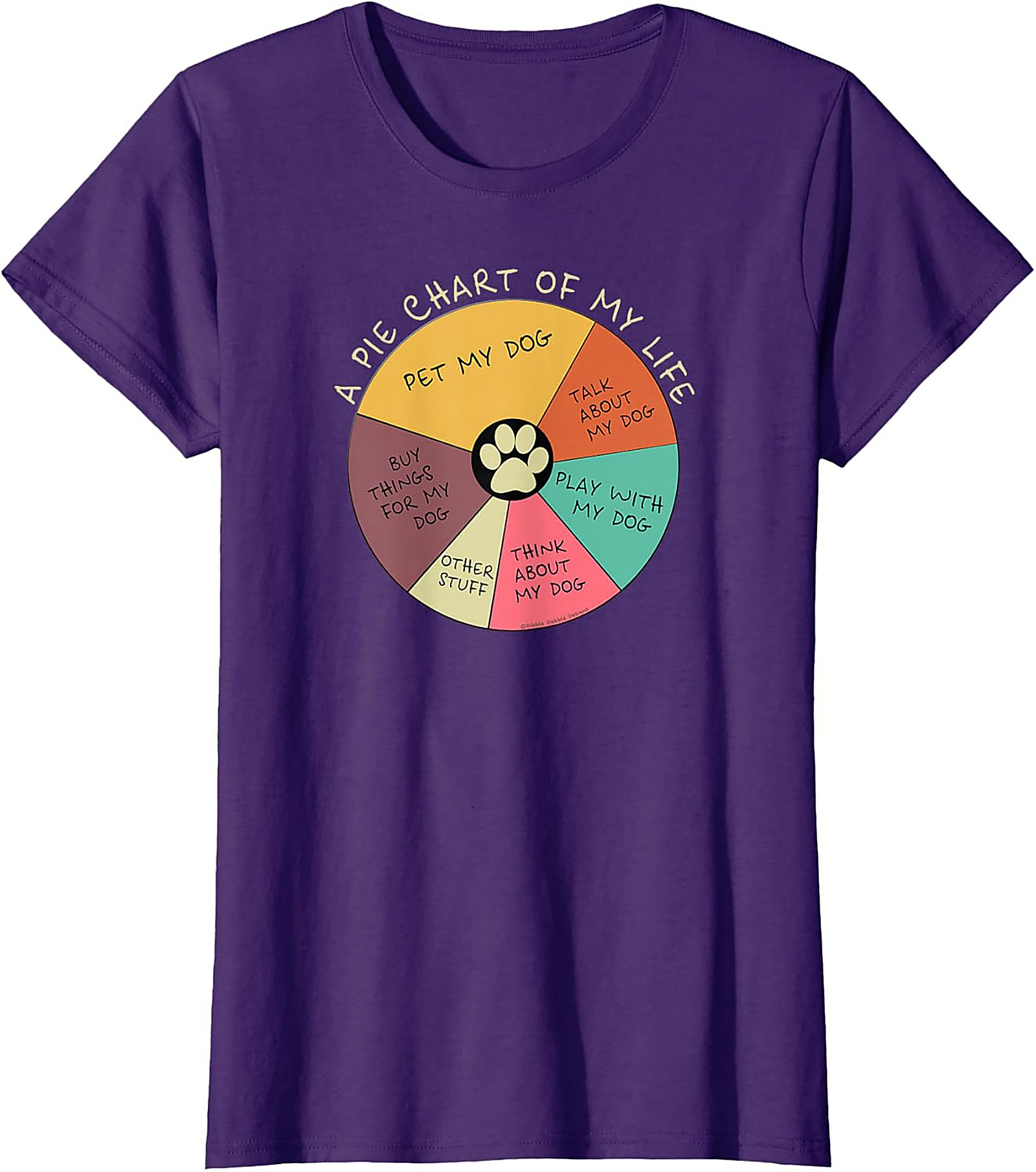 Dog Lover Pie Chart T-shirt: My Life Revolves Around My Dog Graphic Tee