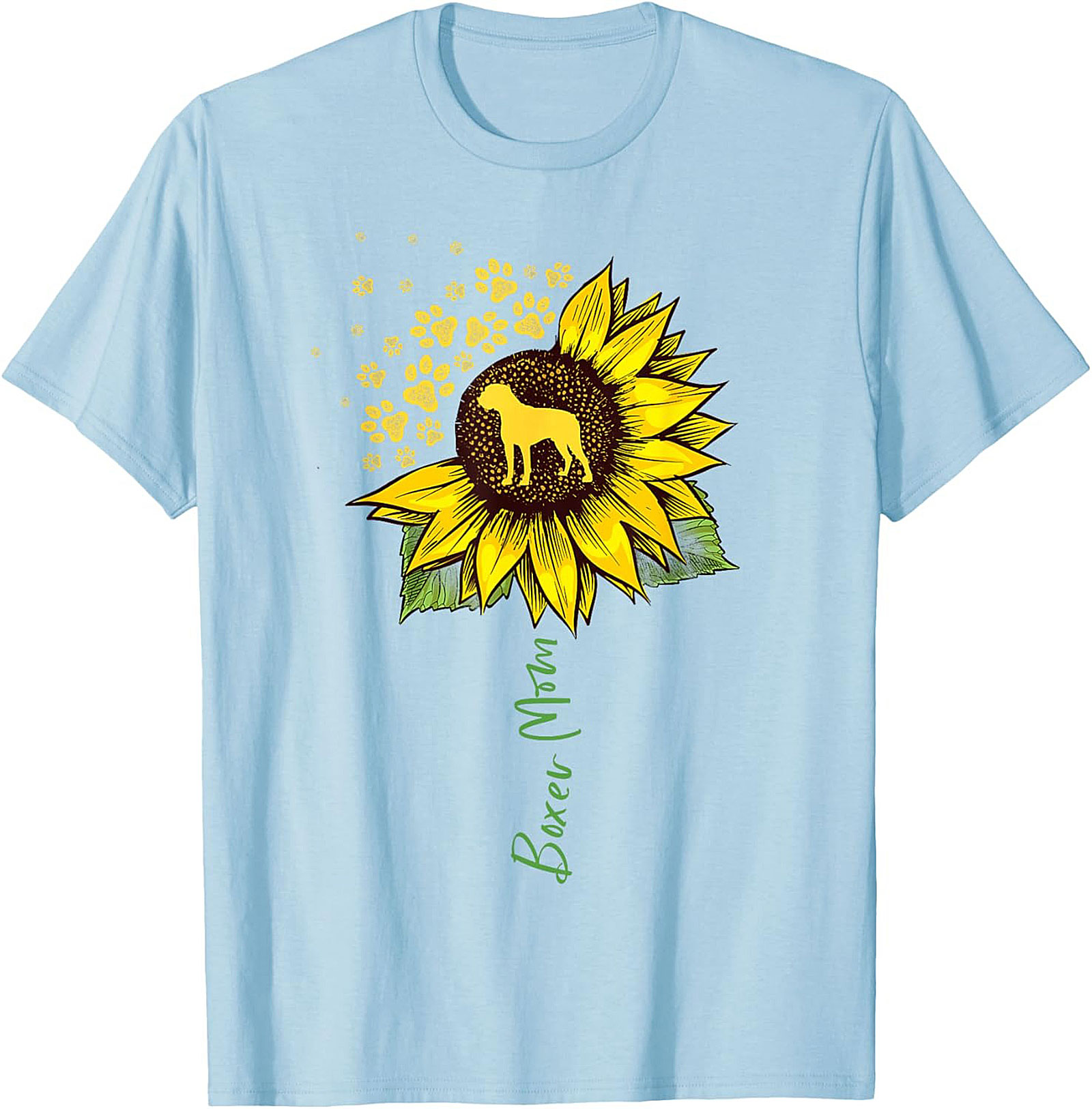Boxer Mom Sunflower Graphic Tee | Dog Lover Unisex Shirt