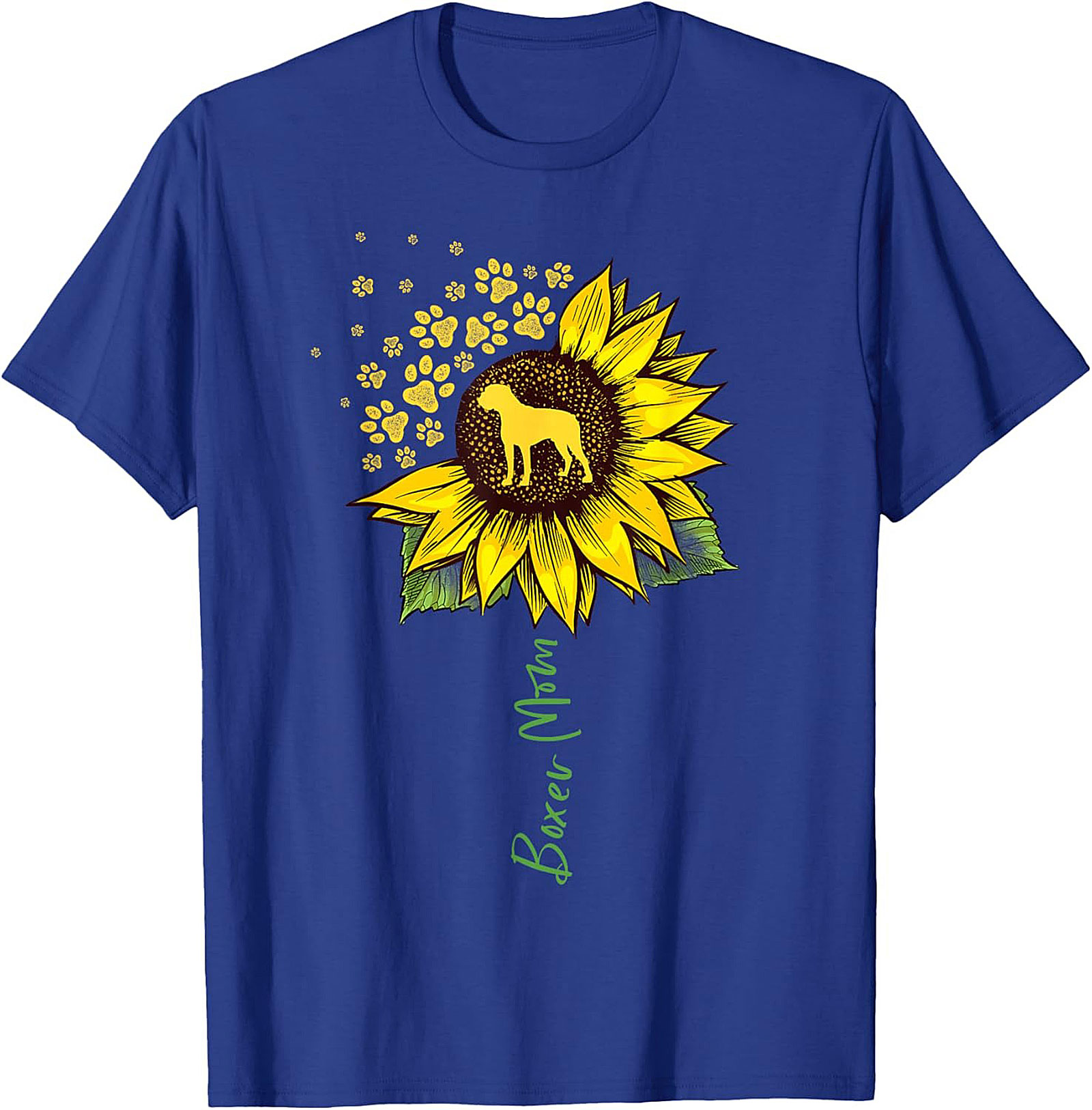 Boxer Mom Sunflower Graphic Tee | Dog Lover Unisex Shirt