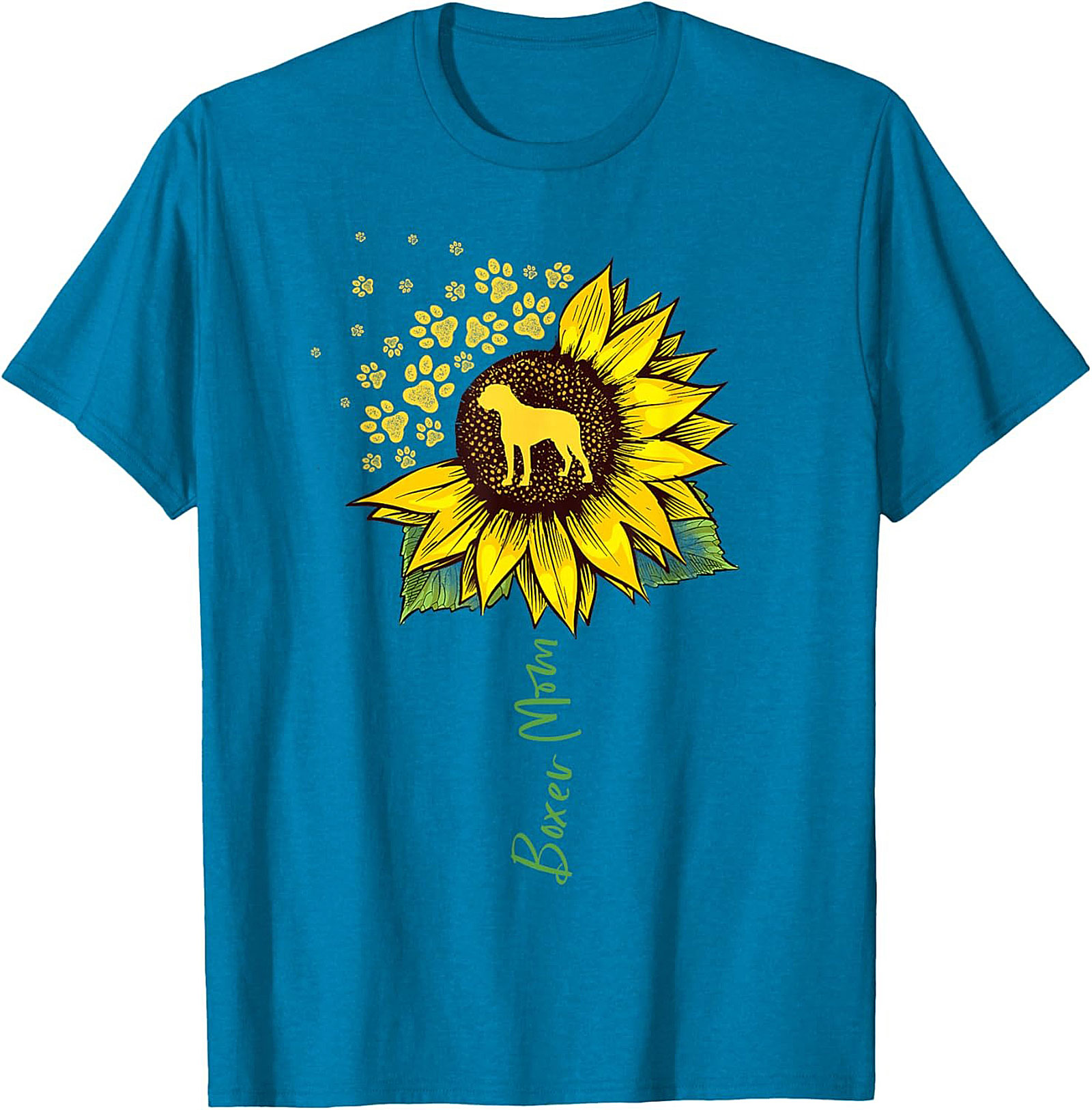 Boxer Mom Sunflower Graphic Tee | Dog Lover Unisex Shirt