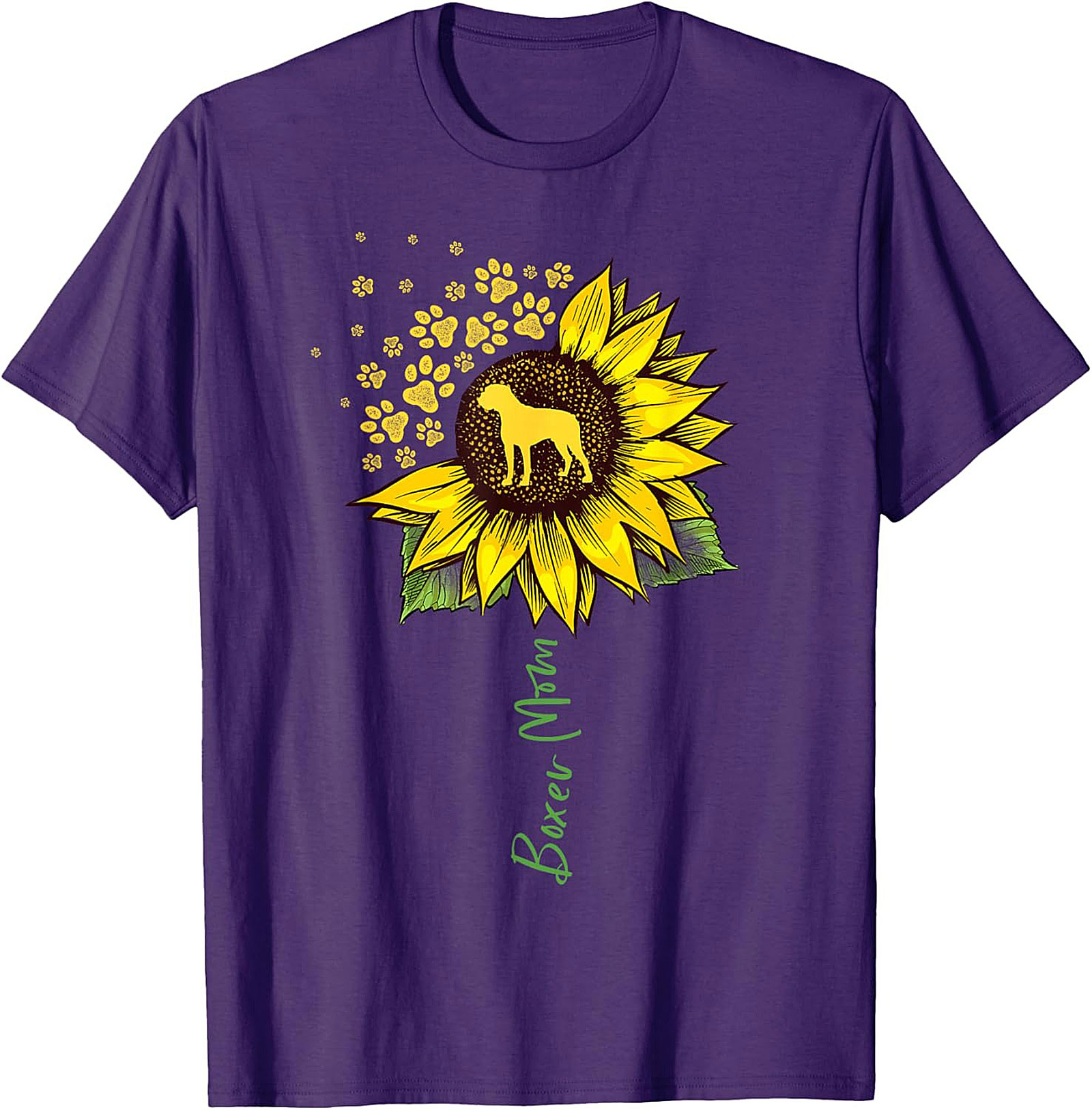 Boxer Mom Sunflower Graphic Tee | Dog Lover Unisex Shirt