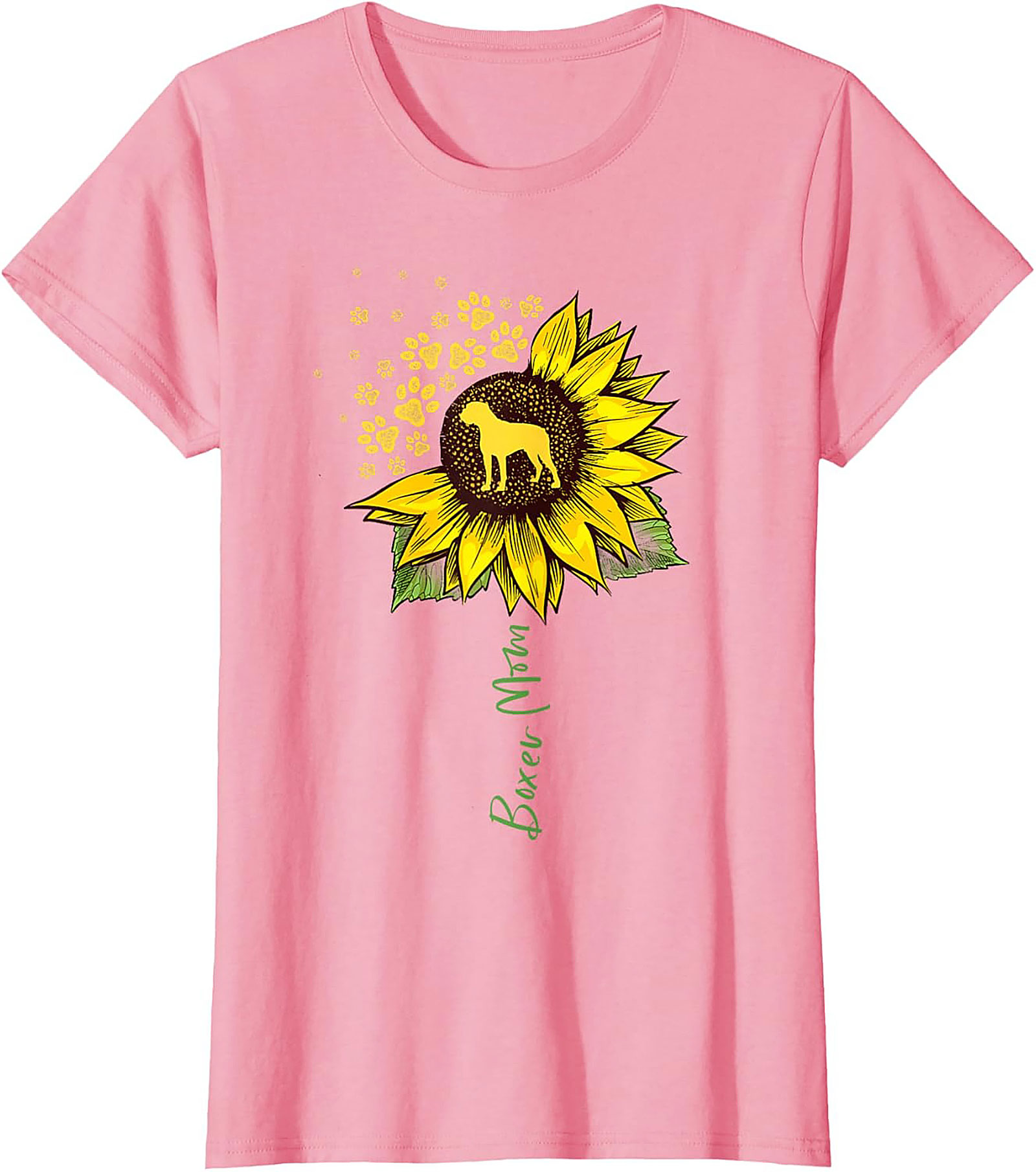 Boxer Mom Sunflower Graphic Tee | Dog Lover Unisex Shirt