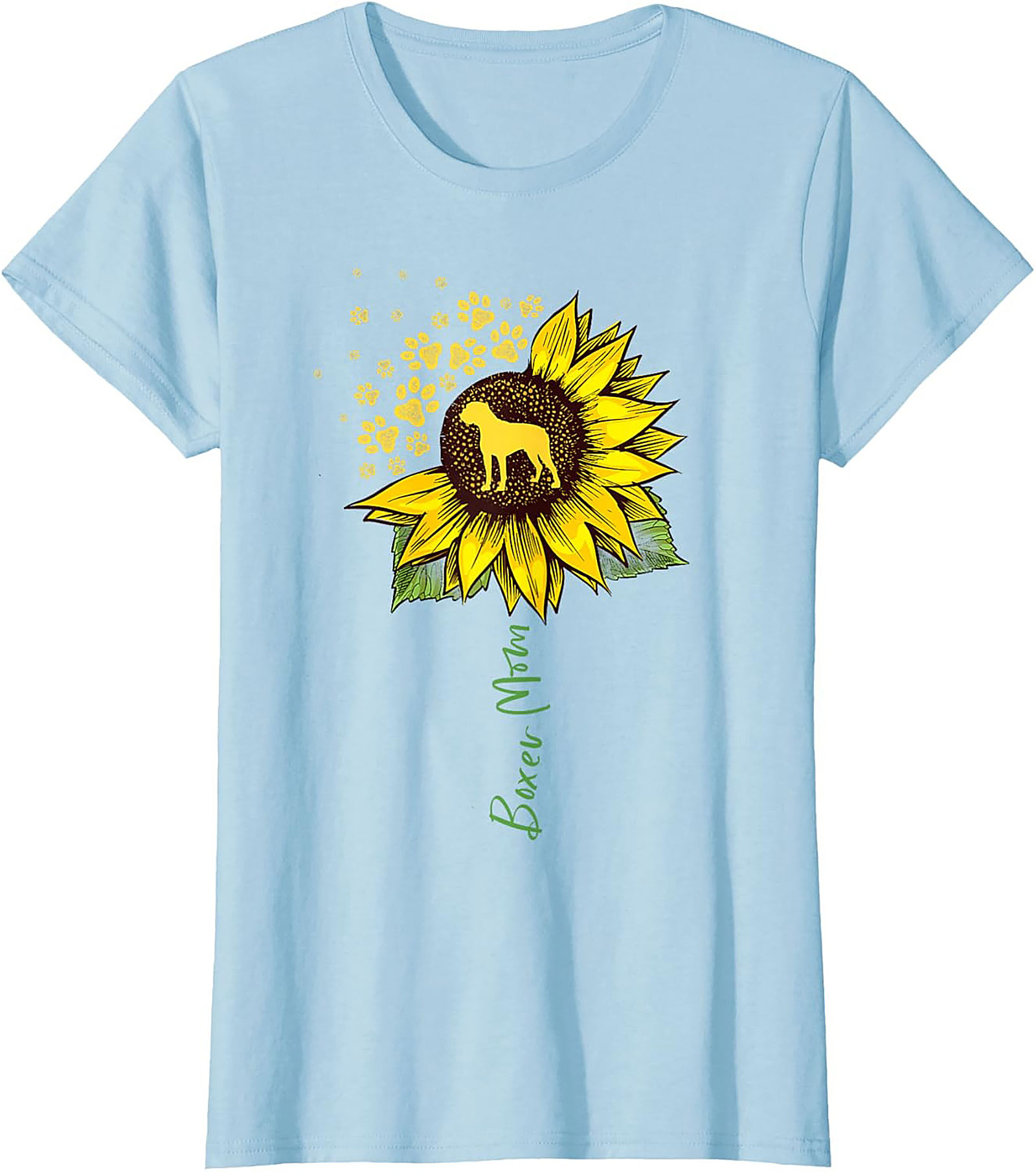 Boxer Mom Sunflower Graphic Tee | Dog Lover Unisex Shirt