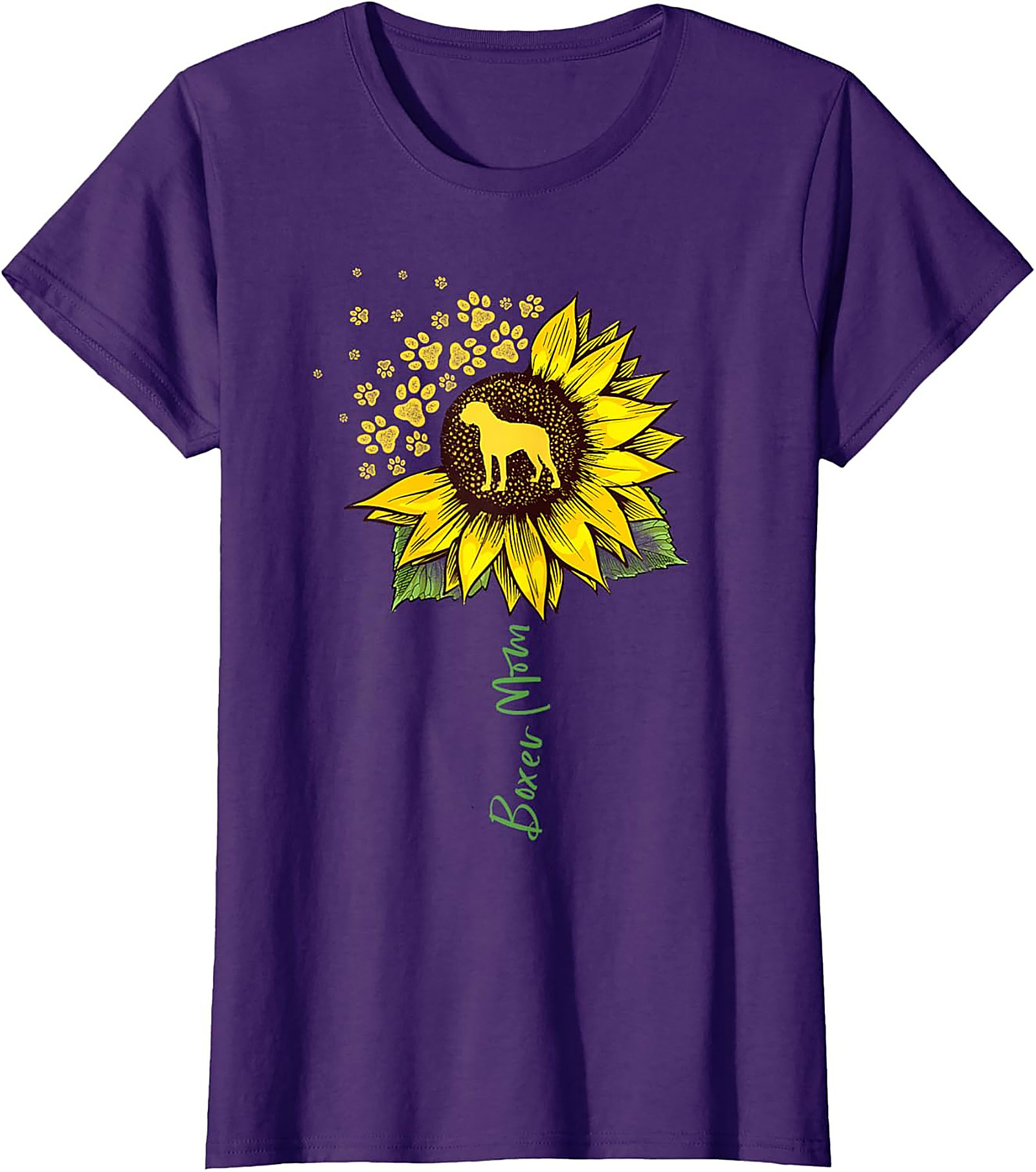 Boxer Mom Sunflower Graphic Tee | Dog Lover Unisex Shirt