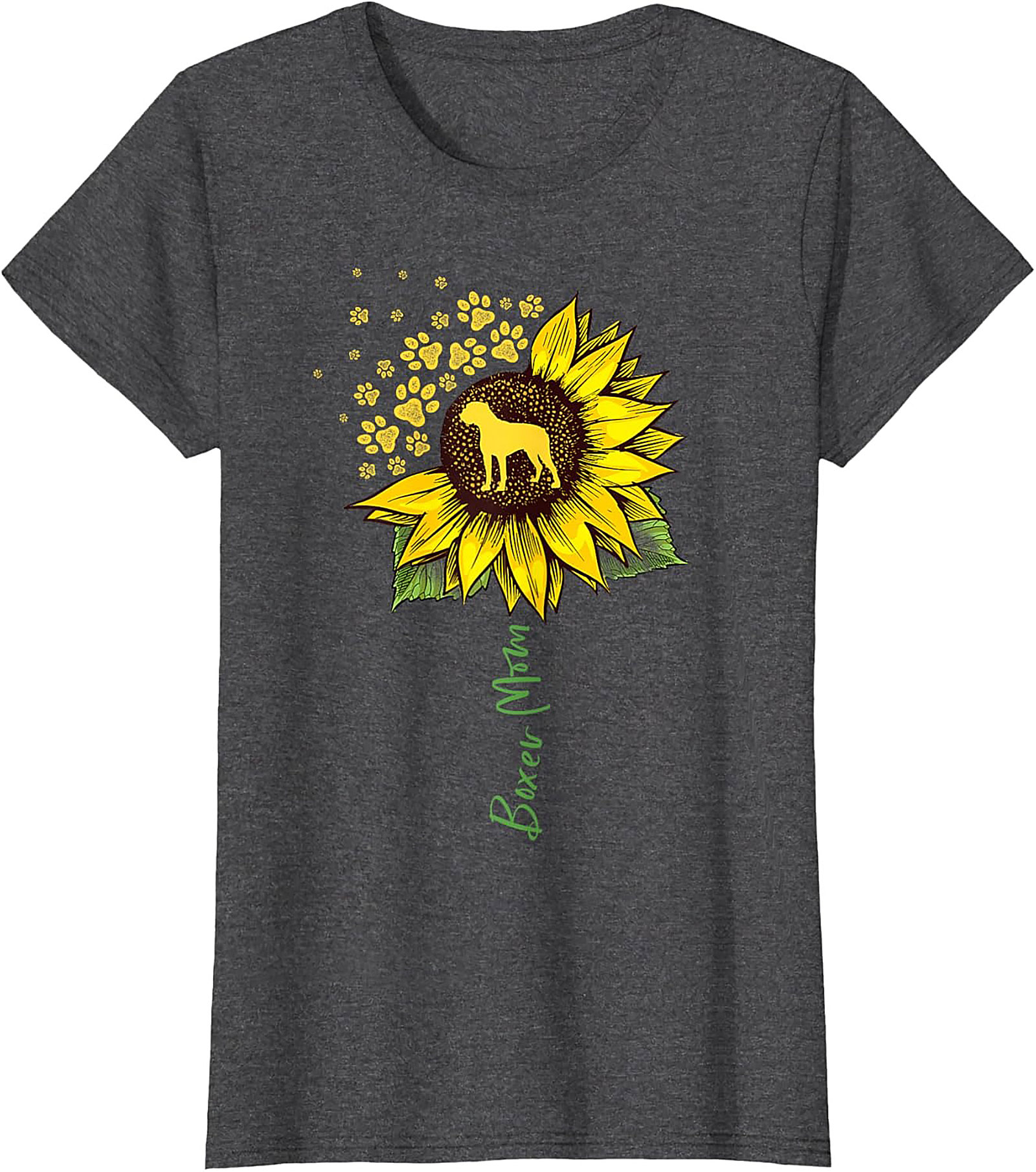 Boxer Mom Sunflower Graphic Tee | Dog Lover Unisex Shirt