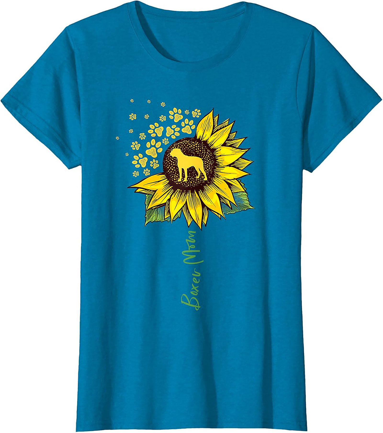Boxer Mom Sunflower Graphic Tee | Dog Lover Unisex Shirt