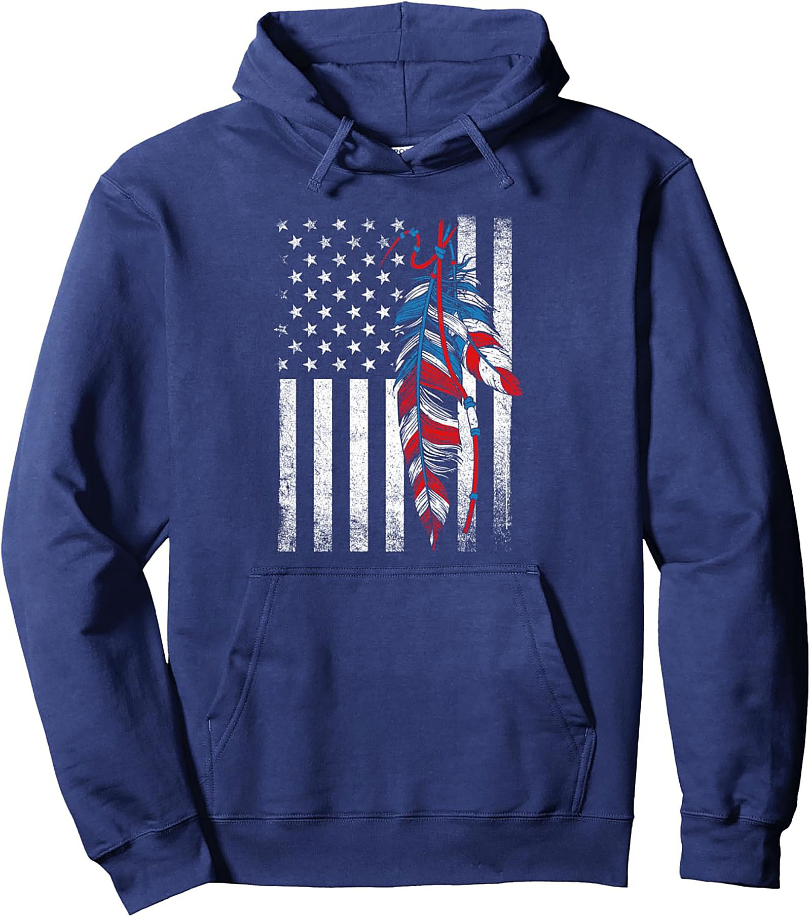 Native American Flag Hoodie Cozy Pullover Unisex Fit