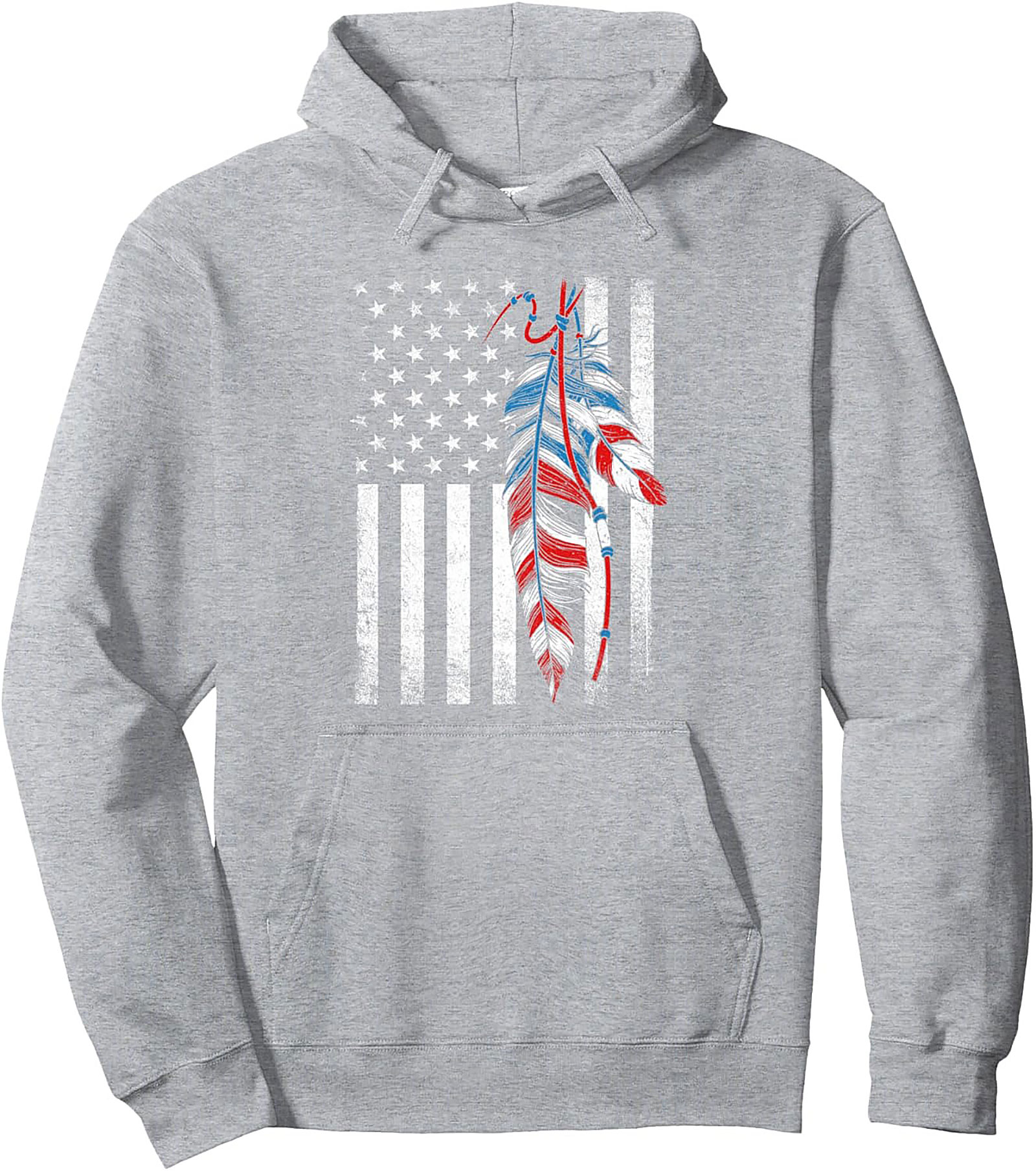 Native American Flag Hoodie Cozy Pullover Unisex Fit
