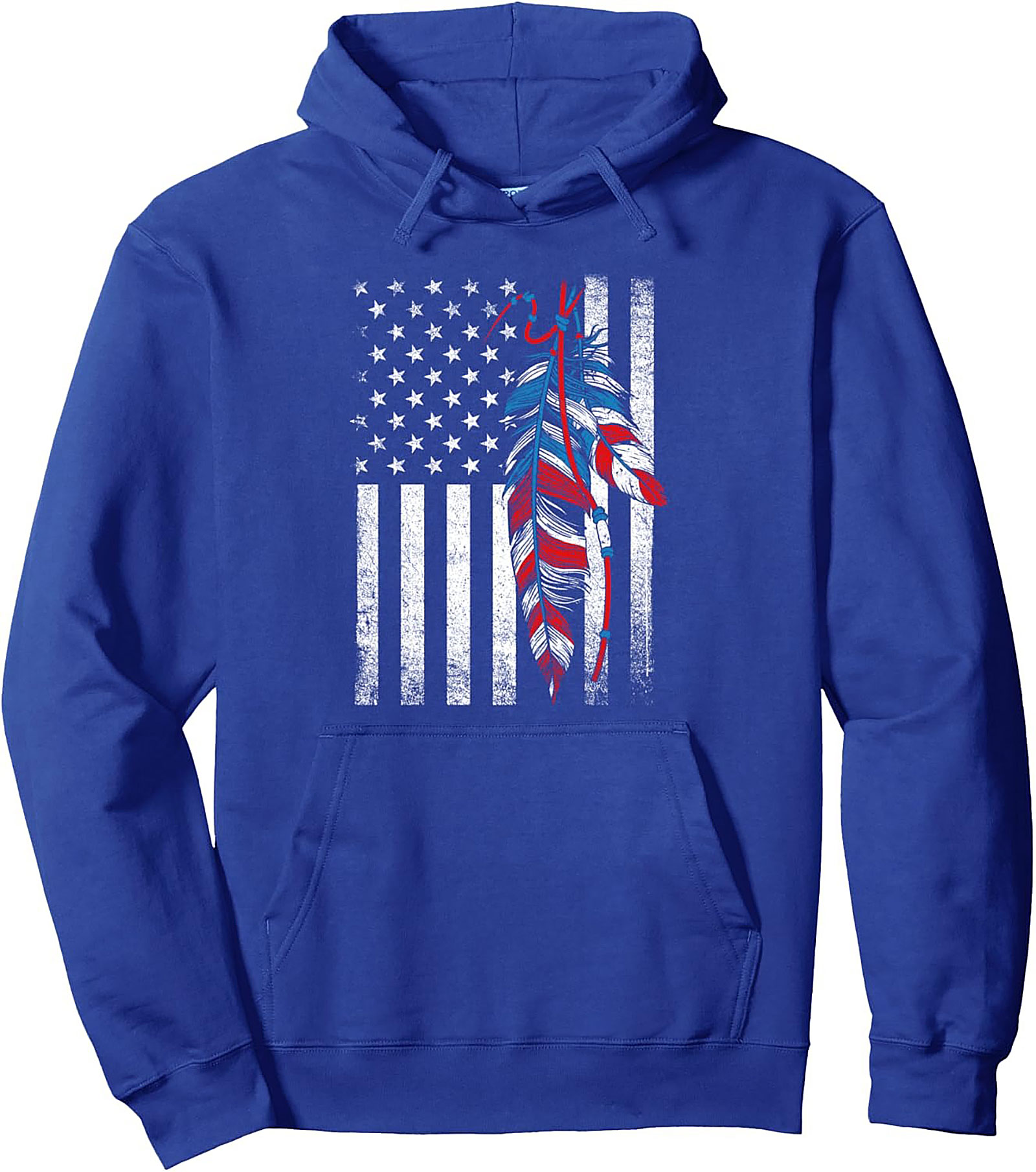 Native American Flag Hoodie Cozy Pullover Unisex Fit