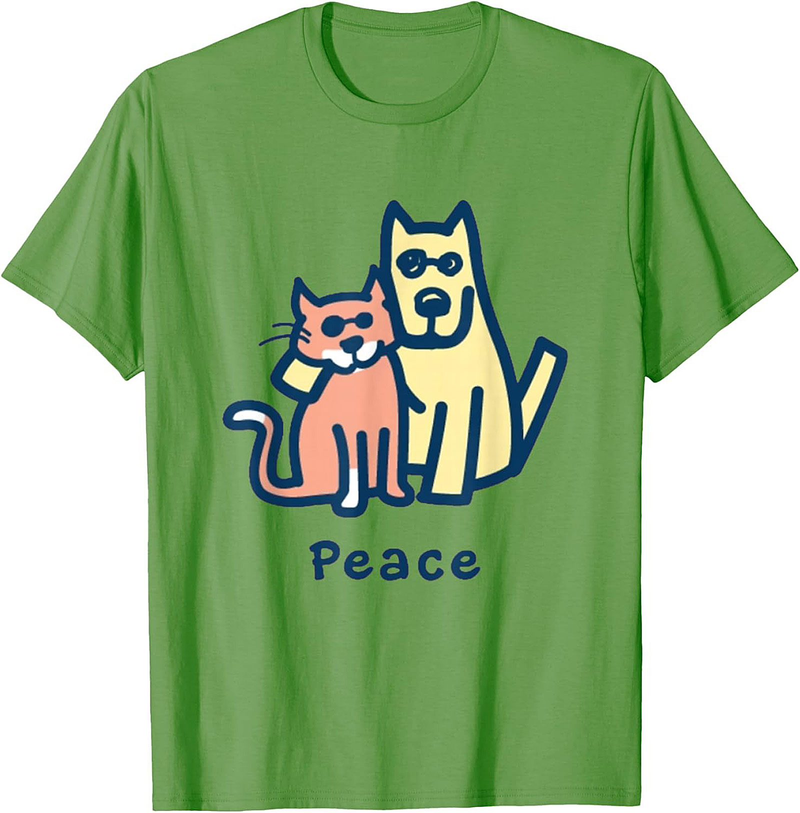 Peace Dog Cat Graphic Tee | Optimistic Pet Lovers Unisex Shirt