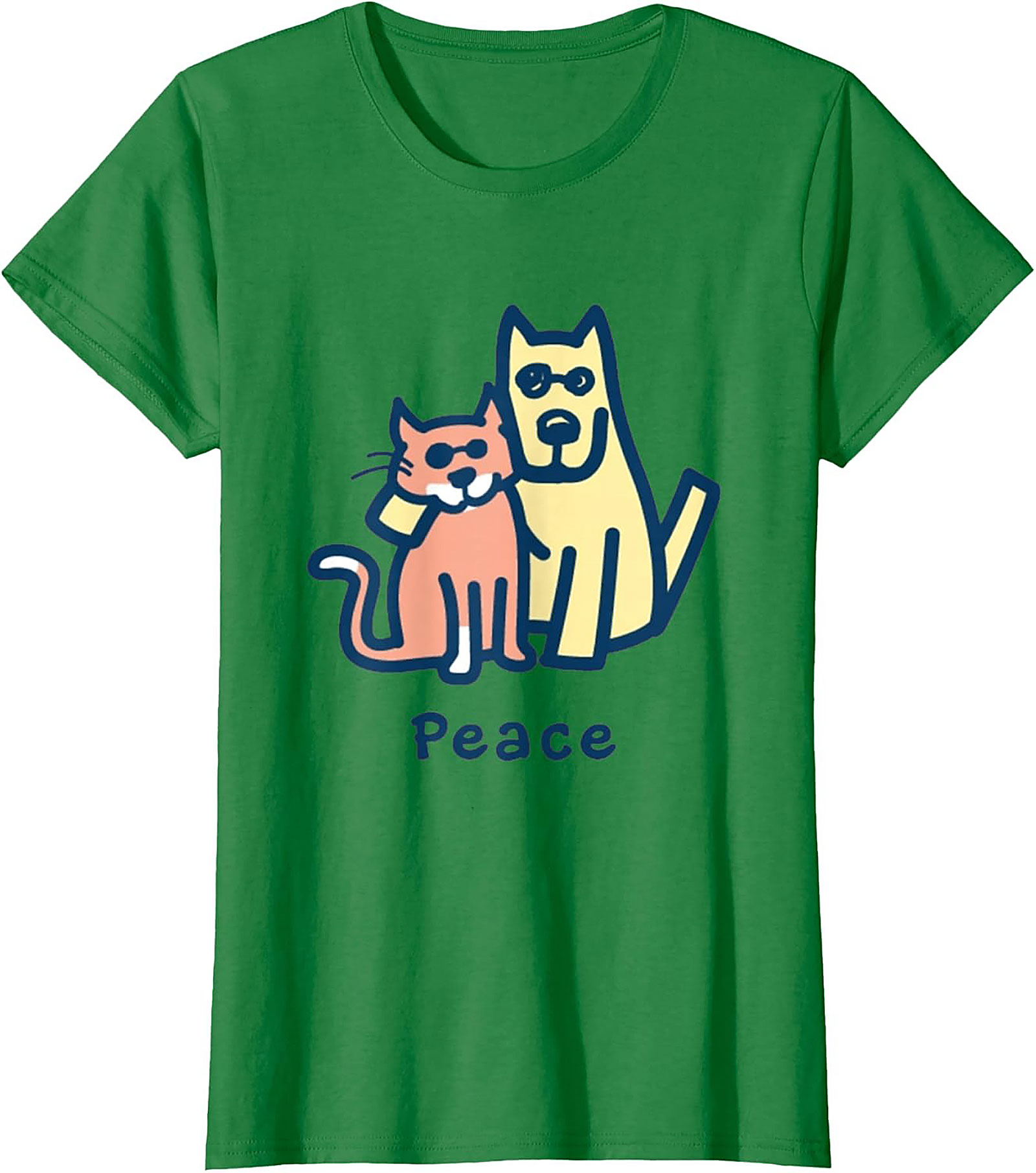 Peace Dog Cat Graphic Tee | Optimistic Pet Lovers Unisex Shirt