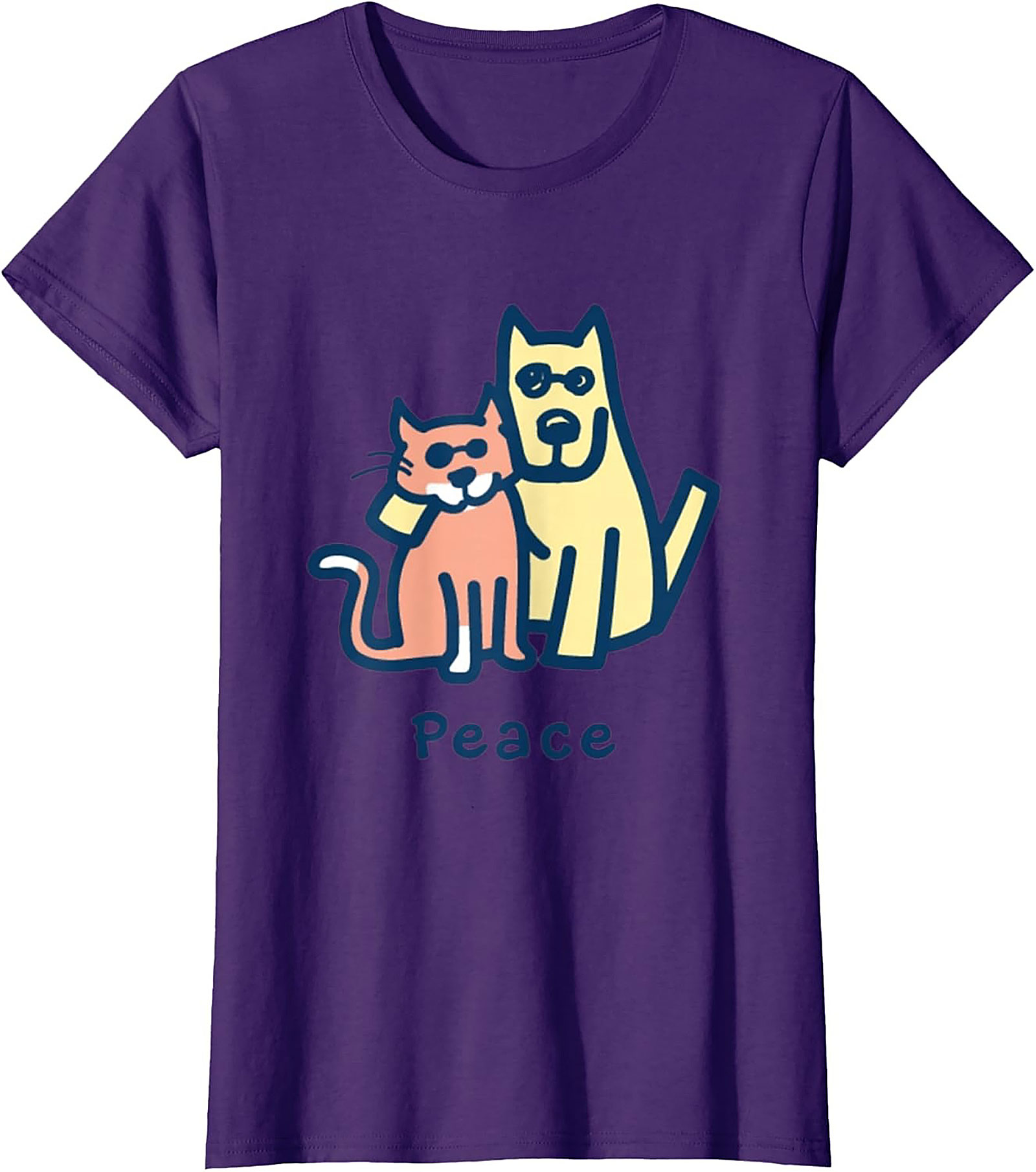 Peace Dog Cat Graphic Tee | Optimistic Pet Lovers Unisex Shirt