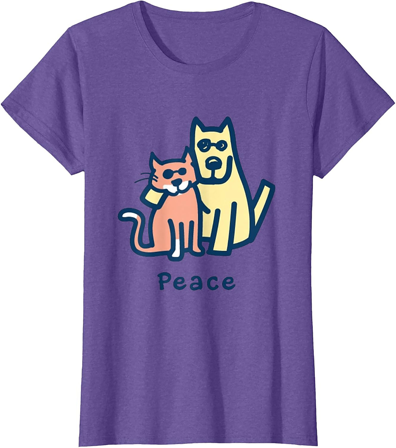 Peace Dog Cat Graphic Tee | Optimistic Pet Lovers Unisex Shirt