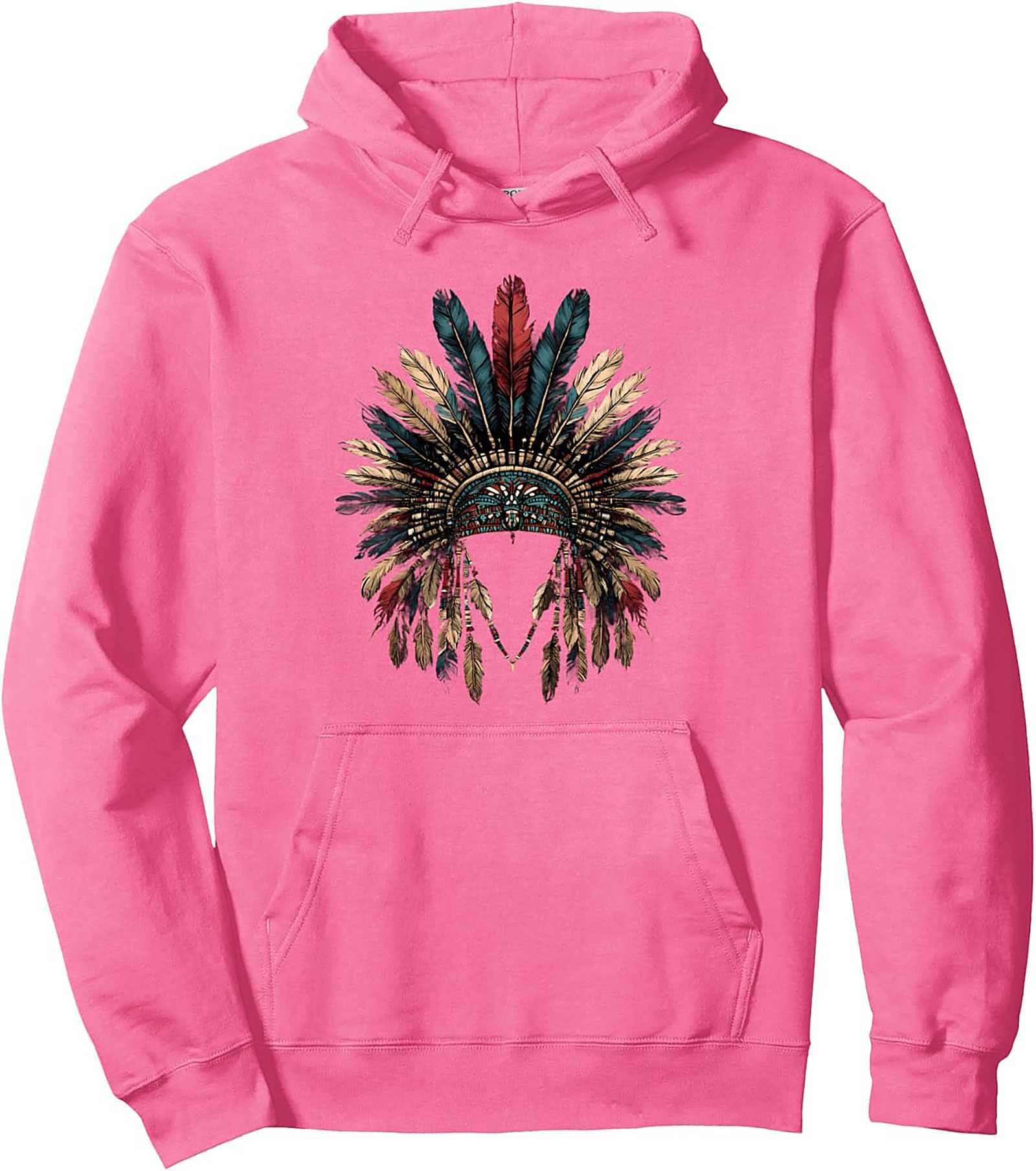 Tribal Headdress Graphic Hoodie Cozy Pullover Gift