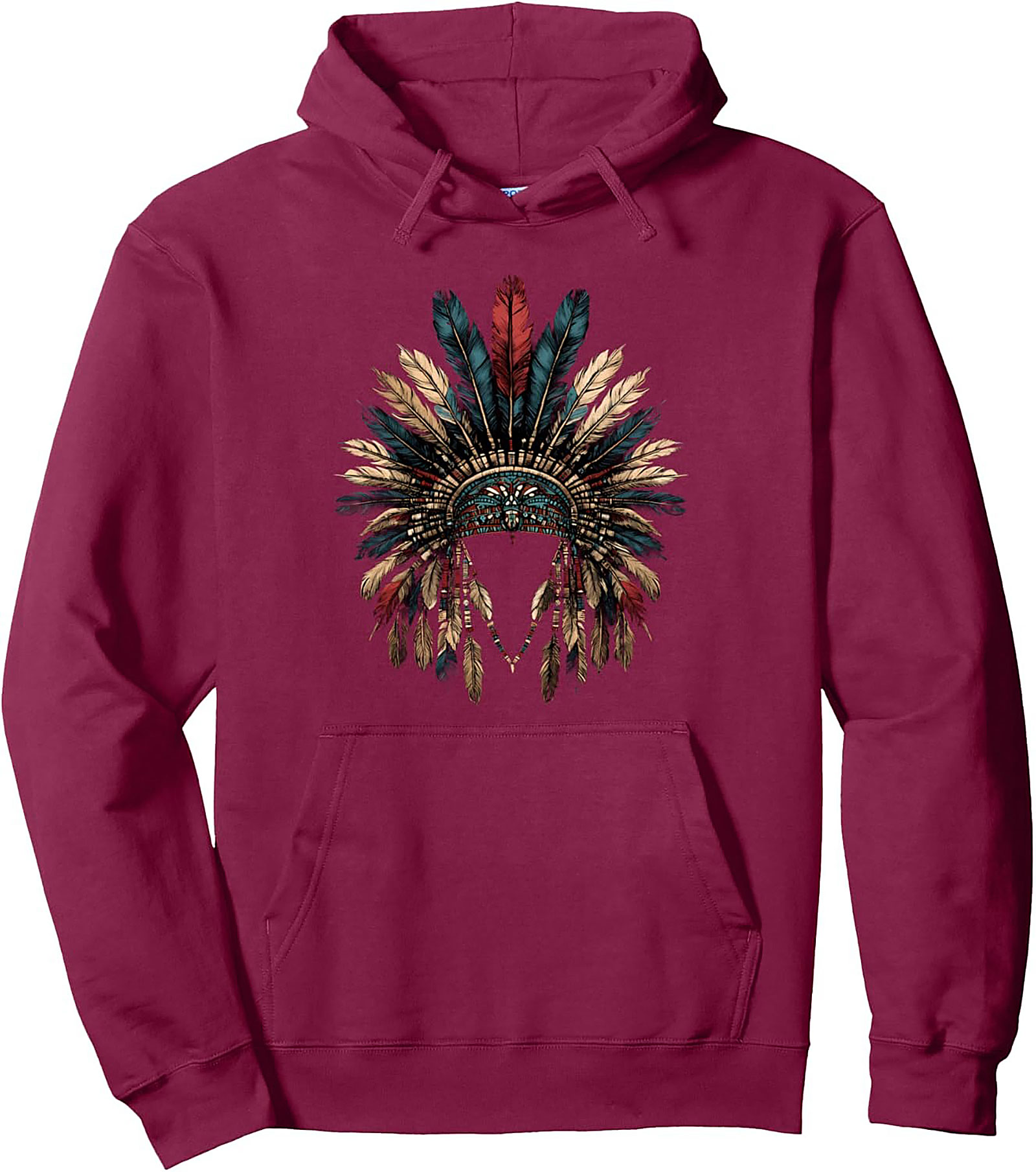 Tribal Headdress Graphic Hoodie Cozy Pullover Gift
