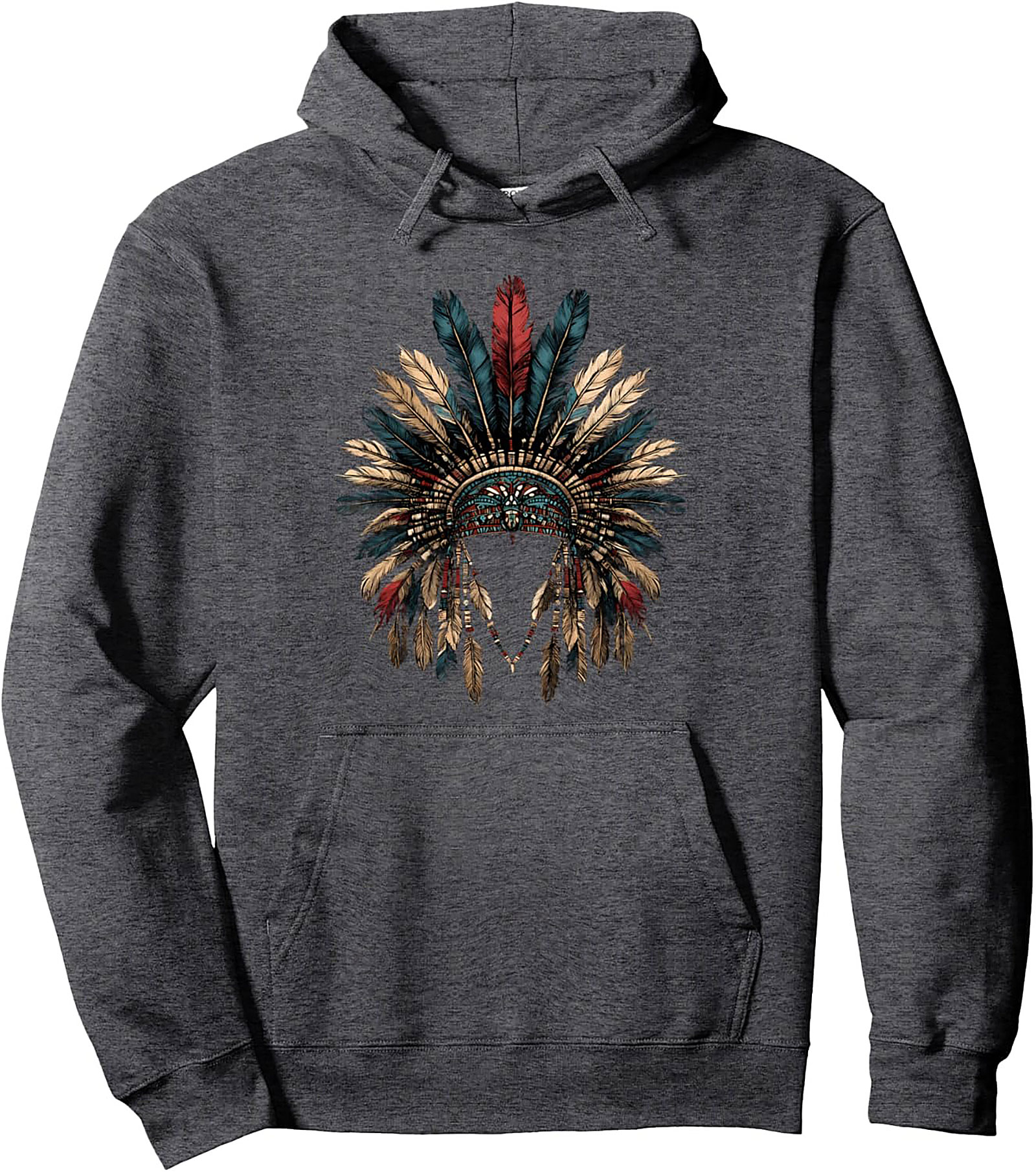 Tribal Headdress Graphic Hoodie Cozy Pullover Gift