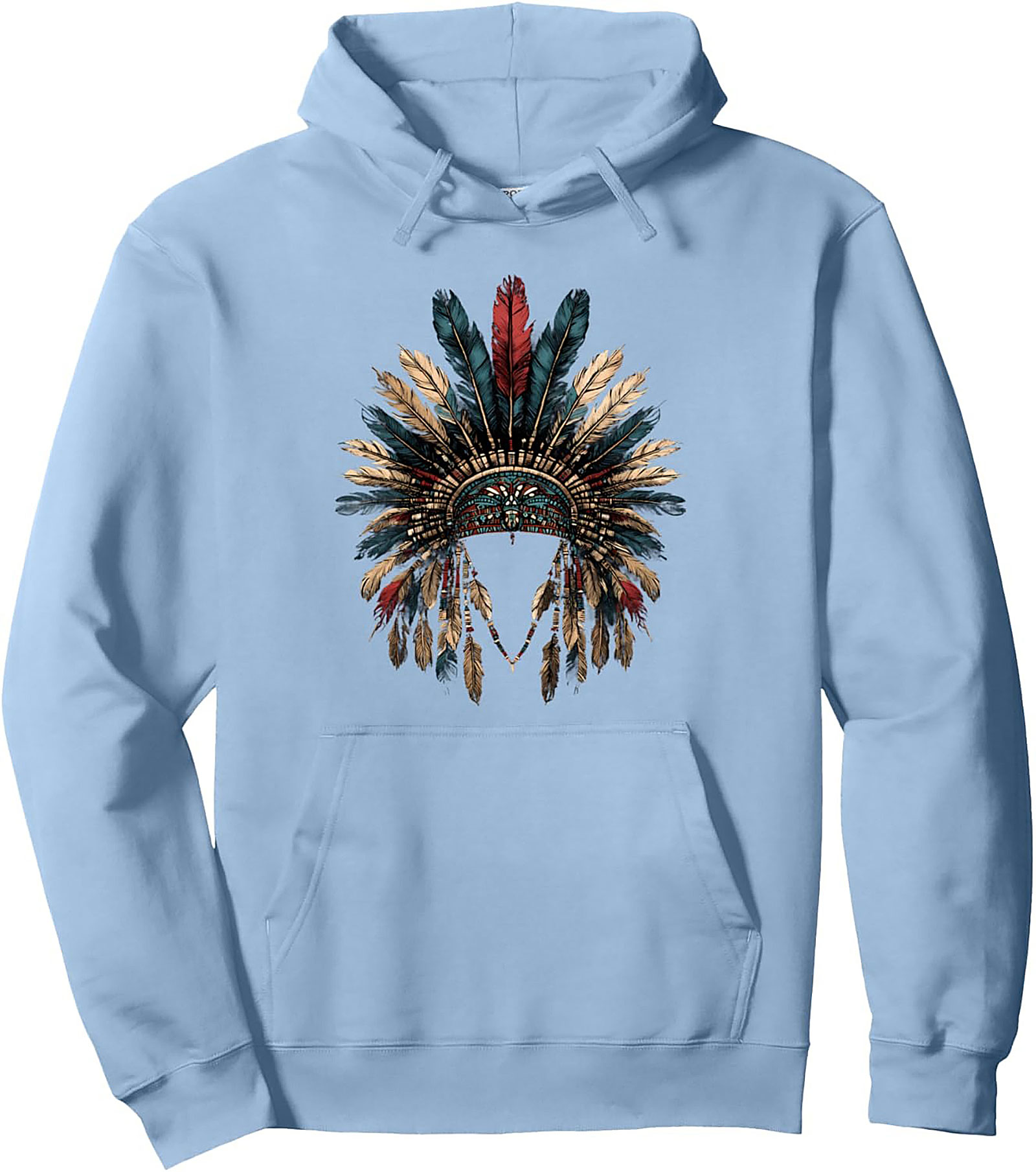 Tribal Headdress Graphic Hoodie Cozy Pullover Gift