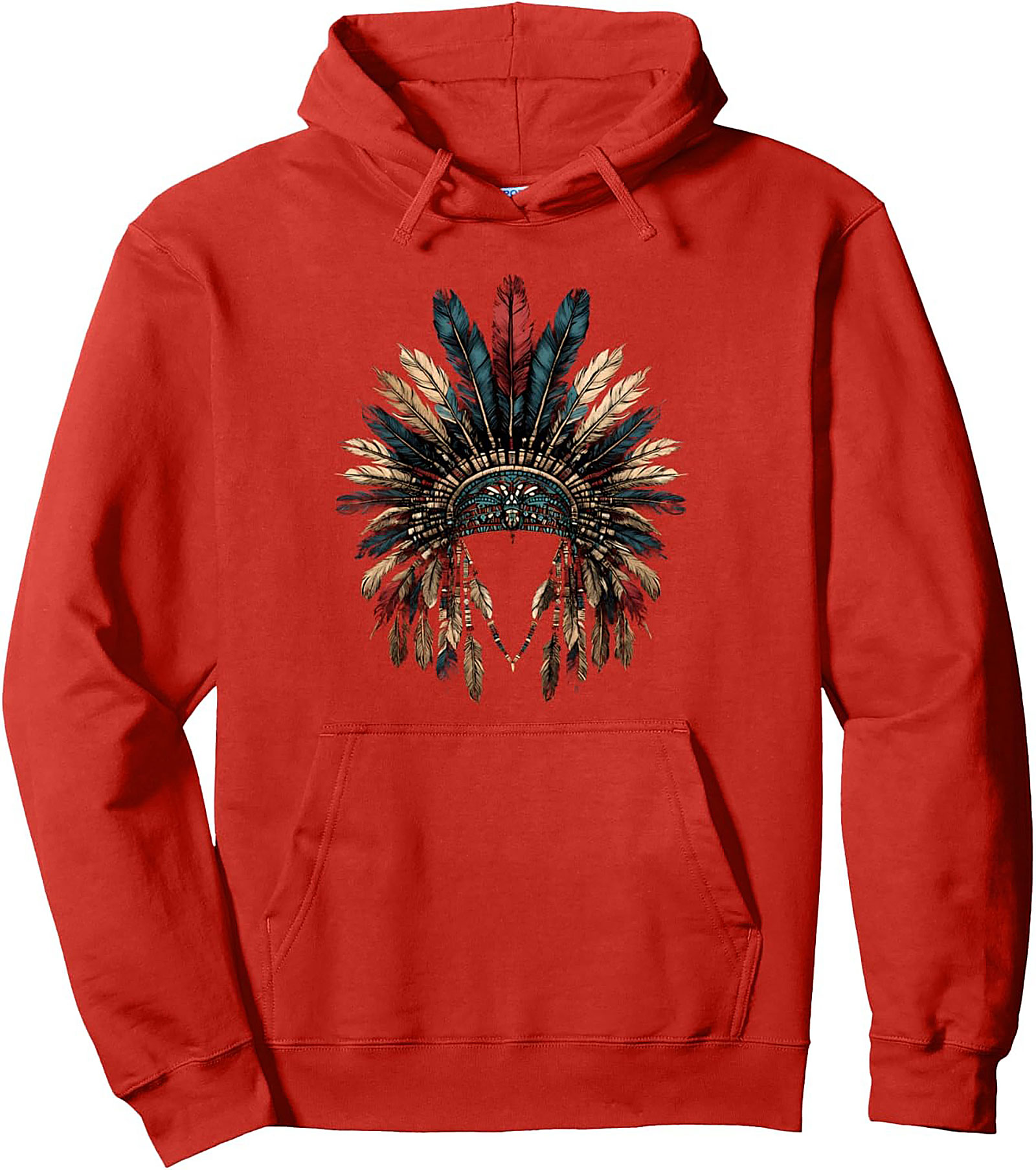 Tribal Headdress Graphic Hoodie Cozy Pullover Gift