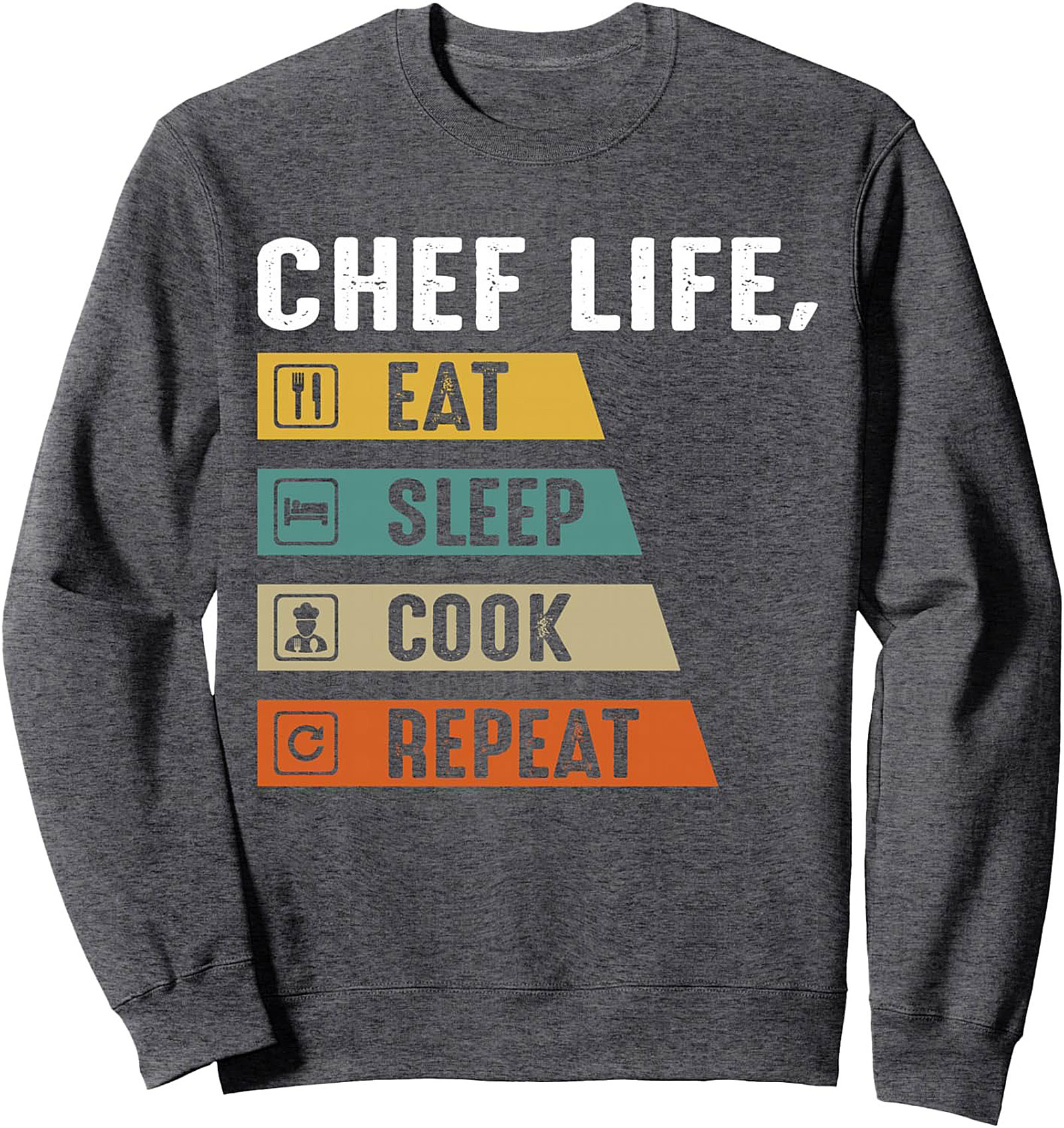 Chef Life Eat Sleep Cook Repeat Graphic Tee Funny Shirt