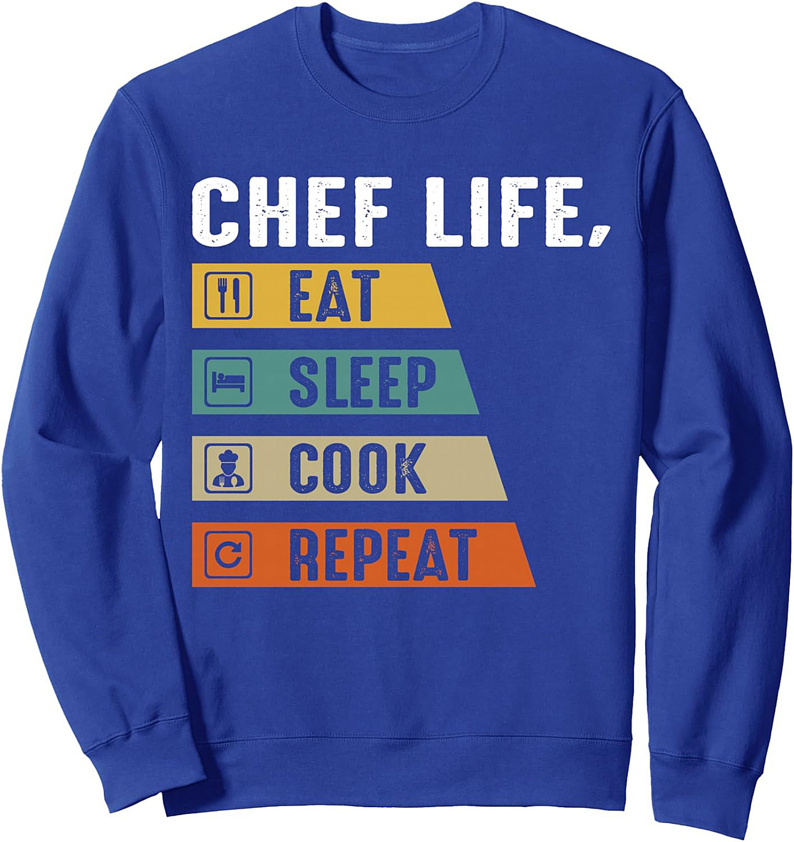 Chef Life Eat Sleep Cook Repeat Graphic Tee Funny Shirt